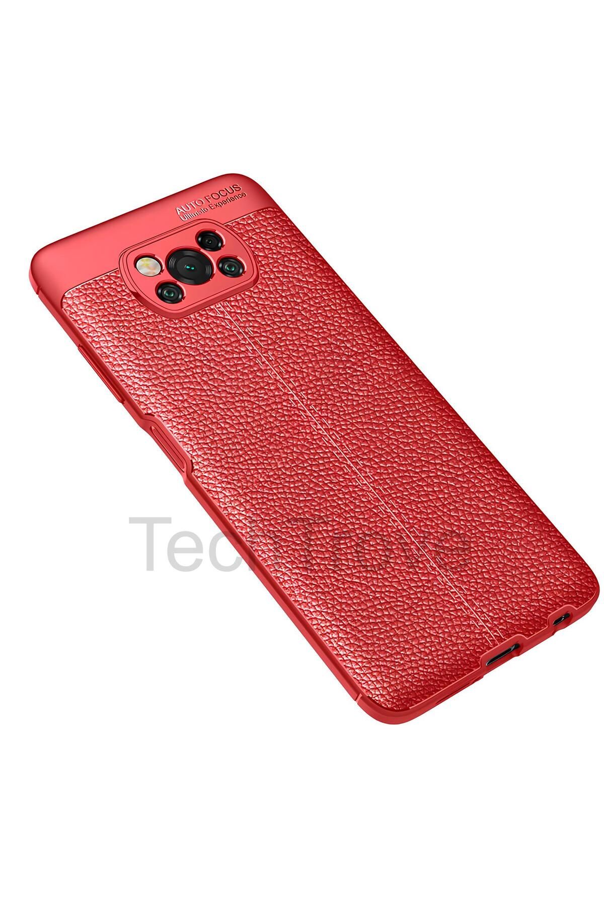 TechTrove Xiaomi Poco X3 Kılıf Deri Extra Korumalı Slikon Kapak