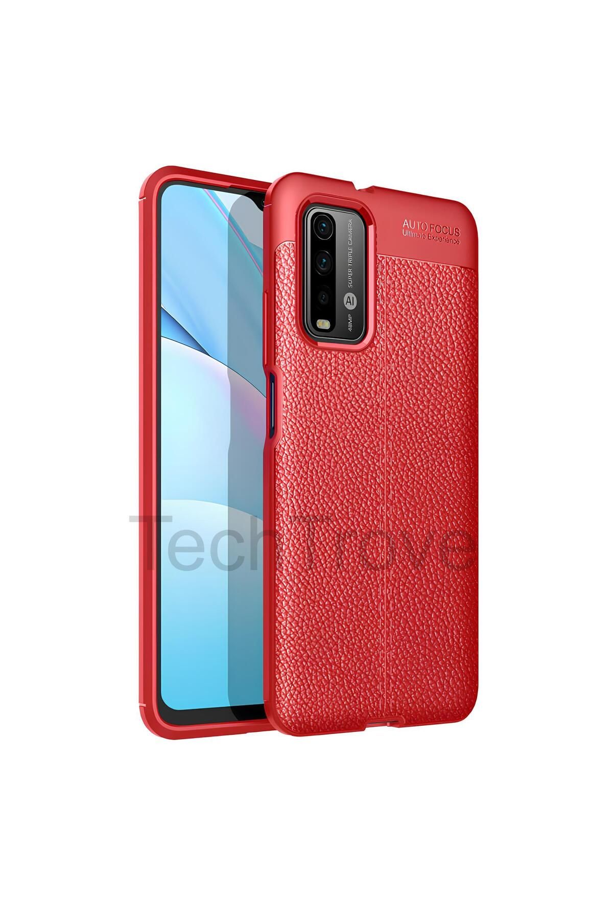 TechTrove Xiaomi Poco M3 Kılıf Deri Extra Korumalı Slikon Kapak