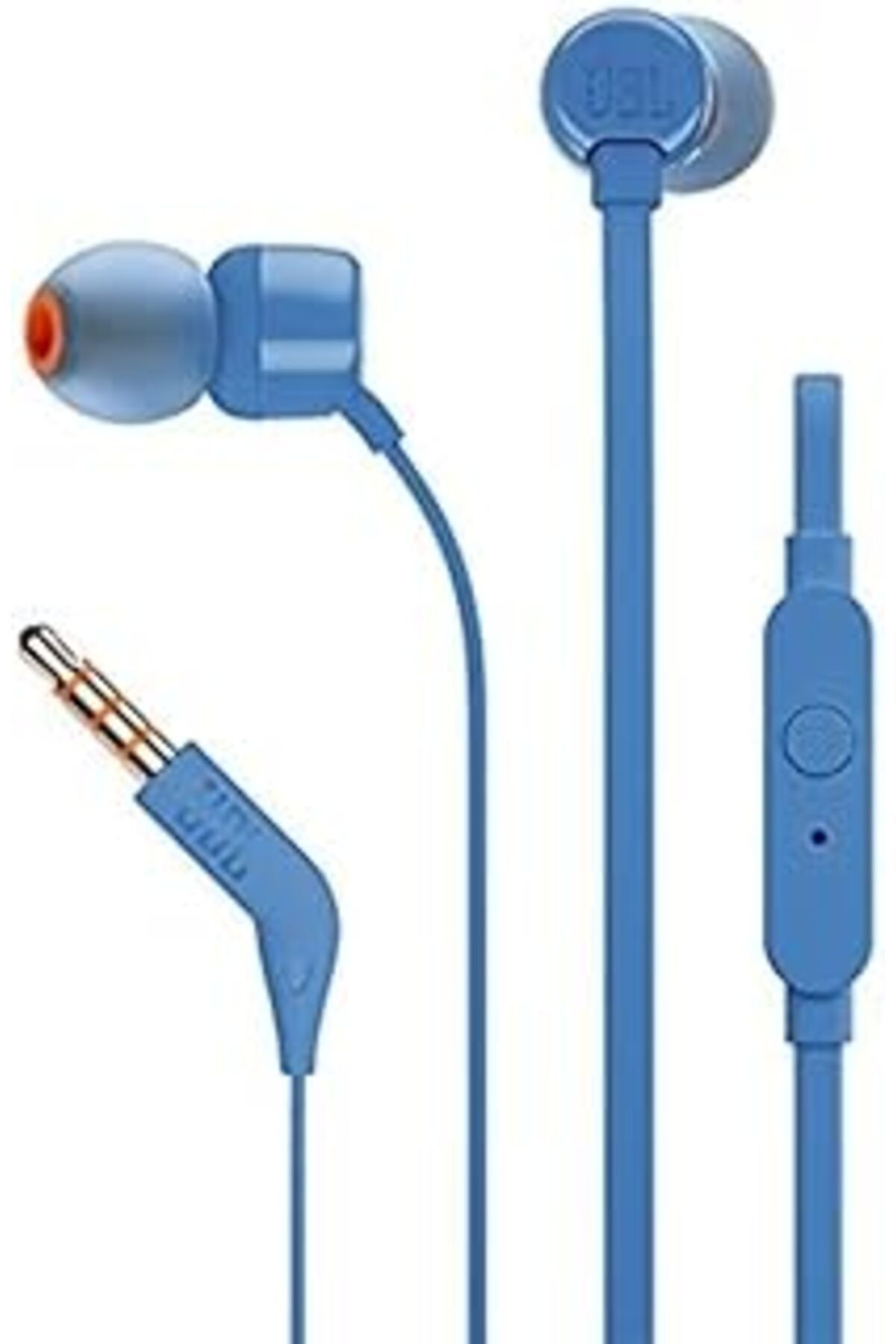 Pazarcan Jbl Uzaktan Kumandalı Ve Mikrofonlu T110 Kablolu Evrensel Kulak İçi Kulaklık - Mavi