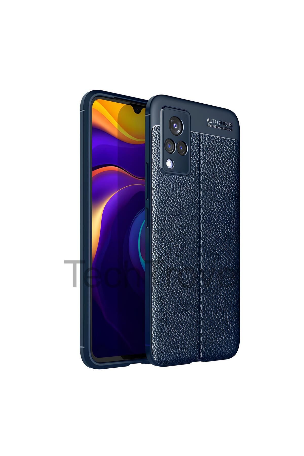 TechTrove Vivo V21 Kılıf Deri Extra Korumalı Slikon Kapak
