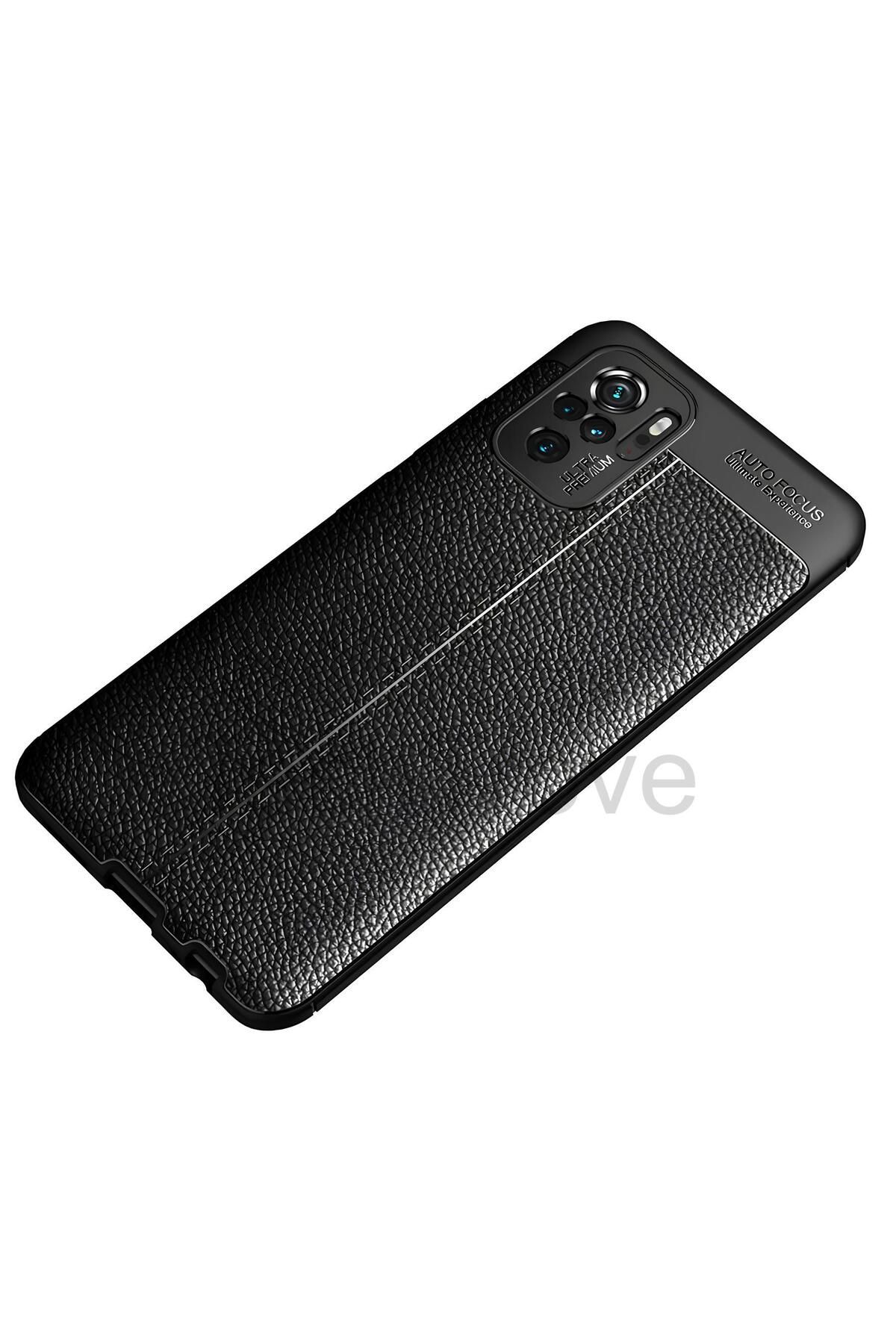 TechTrove Xiaomi Redmi Note 10 Kılıf Deri Extra Korumalı Slikon Kapak