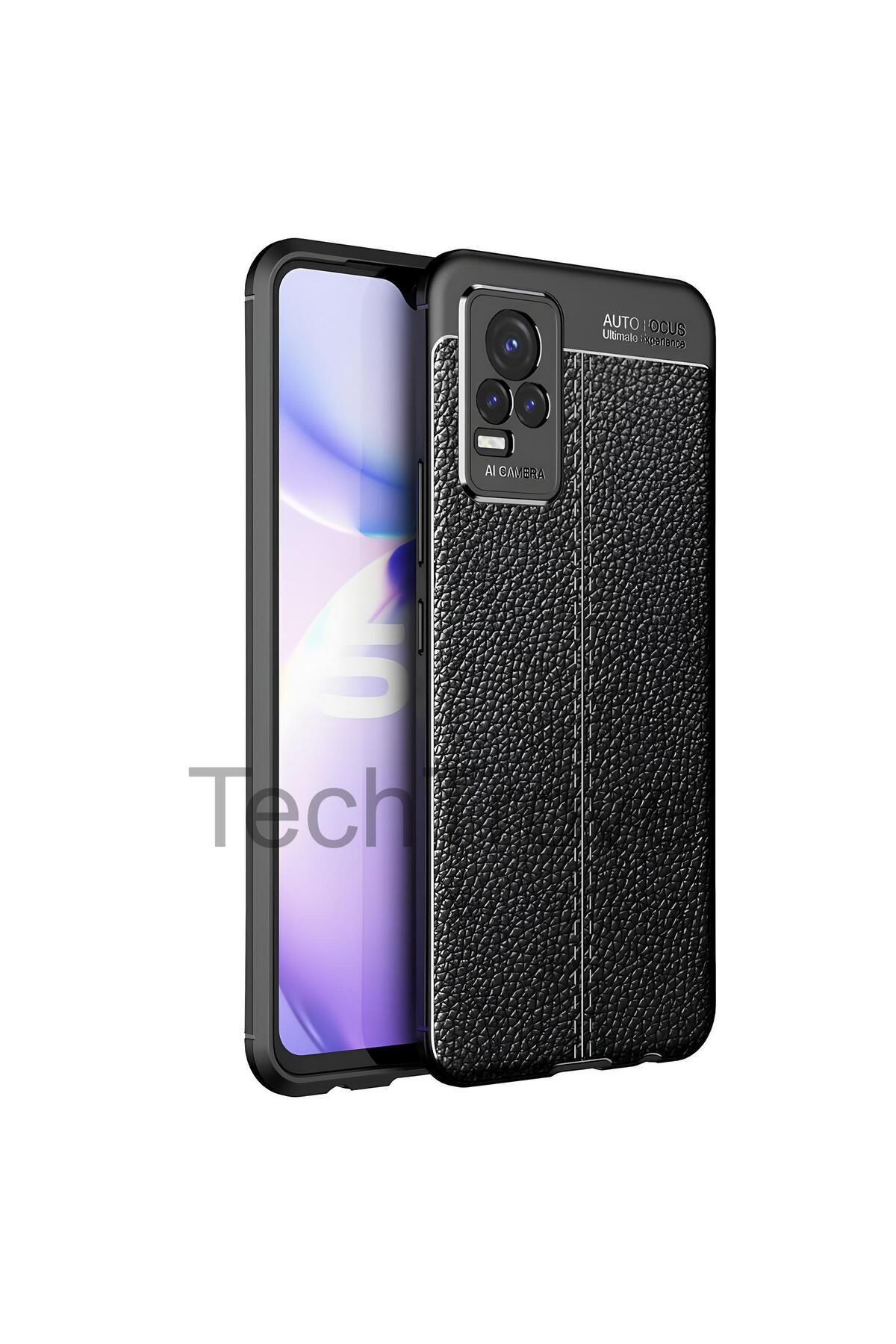 TechTrove Vivo V21E Kılıf Deri Extra Korumalı Slikon Kapak