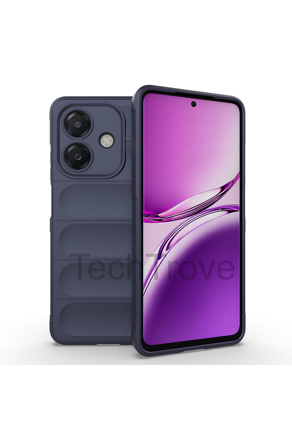 TechTrove Oppo A3 Kılıf Esnek TPU Oyuklu Arka Yüzey Tasarımlı Silikon Kapak