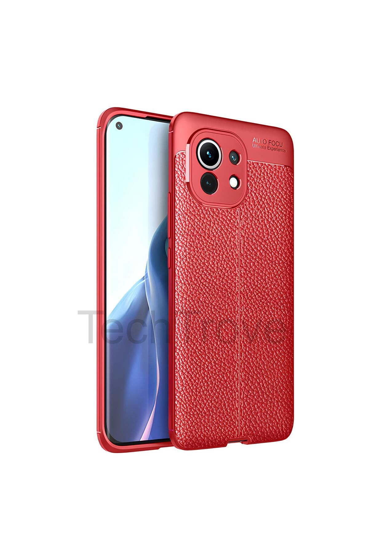 TechTrove Xiaomi Mi 11 Kılıf Deri Extra Korumalı Slikon Kapak