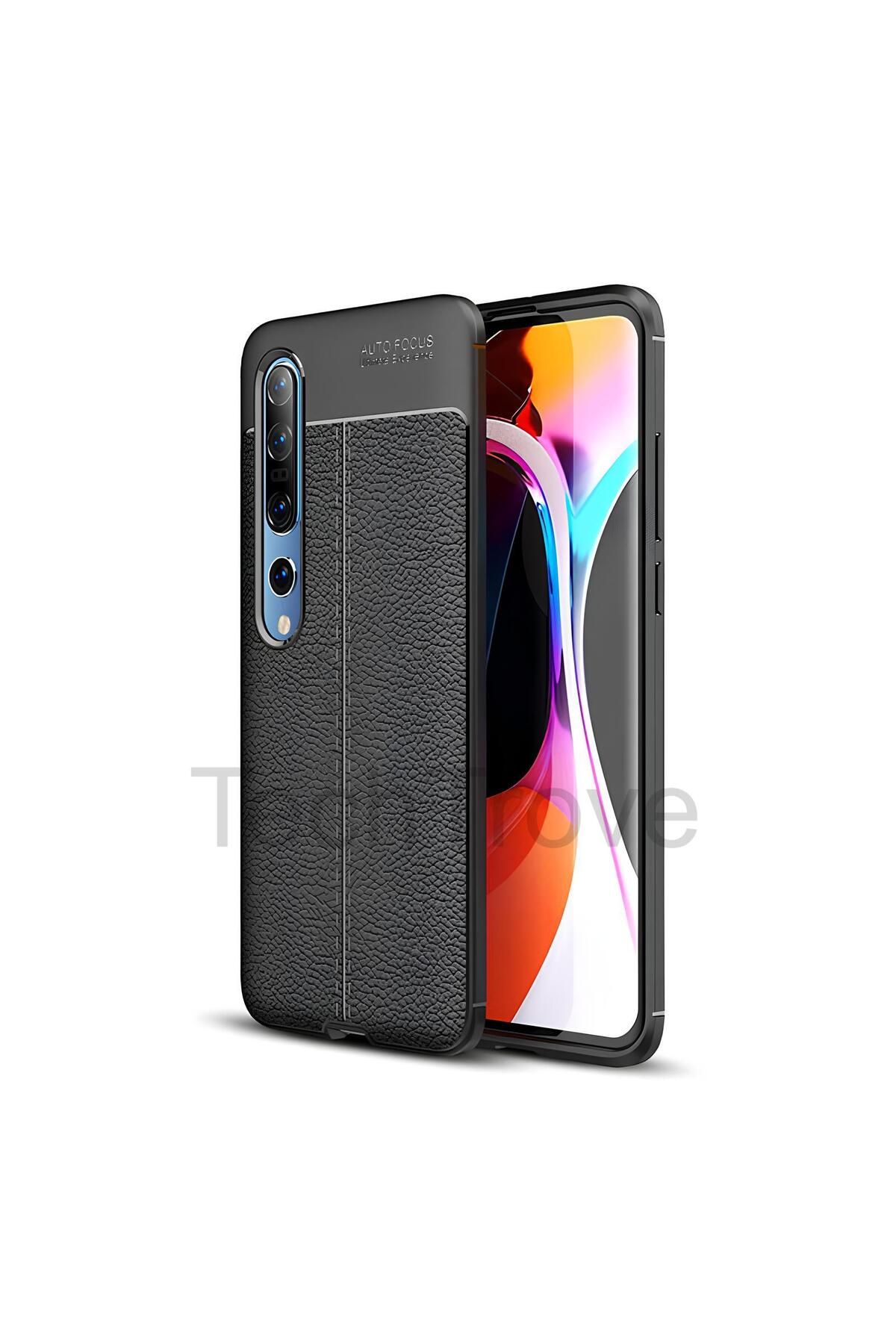 TechTrove Xiaomi Mi 10 Kılıf Deri Extra Korumalı Slikon Kapak
