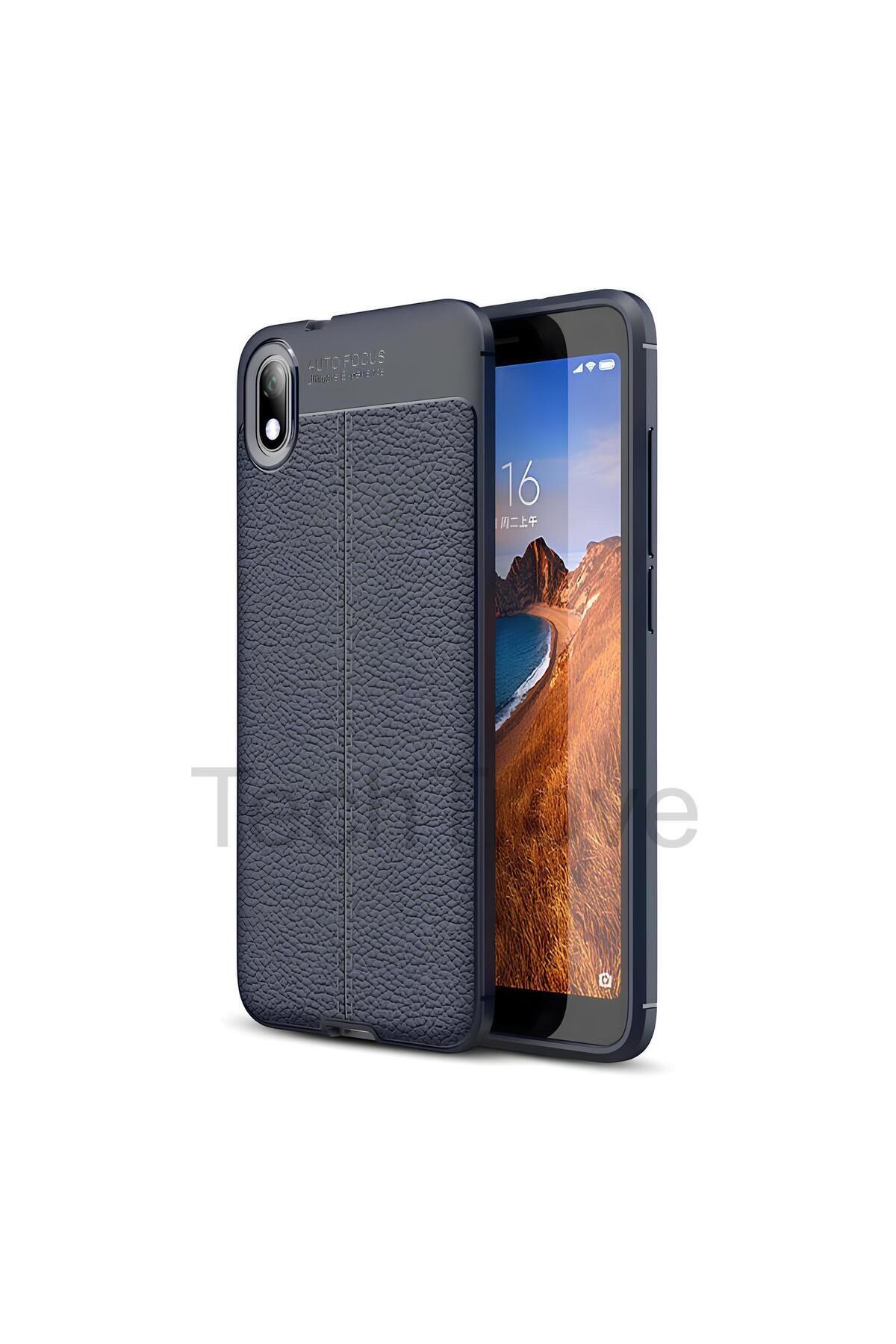 TechTrove Xiaomi Redmi 7A Kılıf Deri Extra Korumalı Slikon Kapak