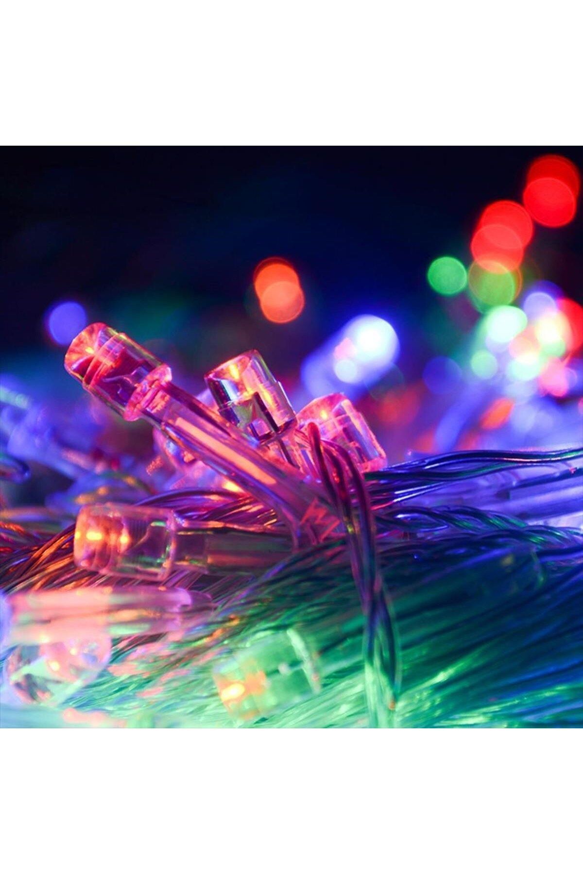 gizmurstore 10 Metre 100 Ledli 8 Fonksiyonlu Karışık Renkli RGB Led Lamba (4767) - GMS9287-3680