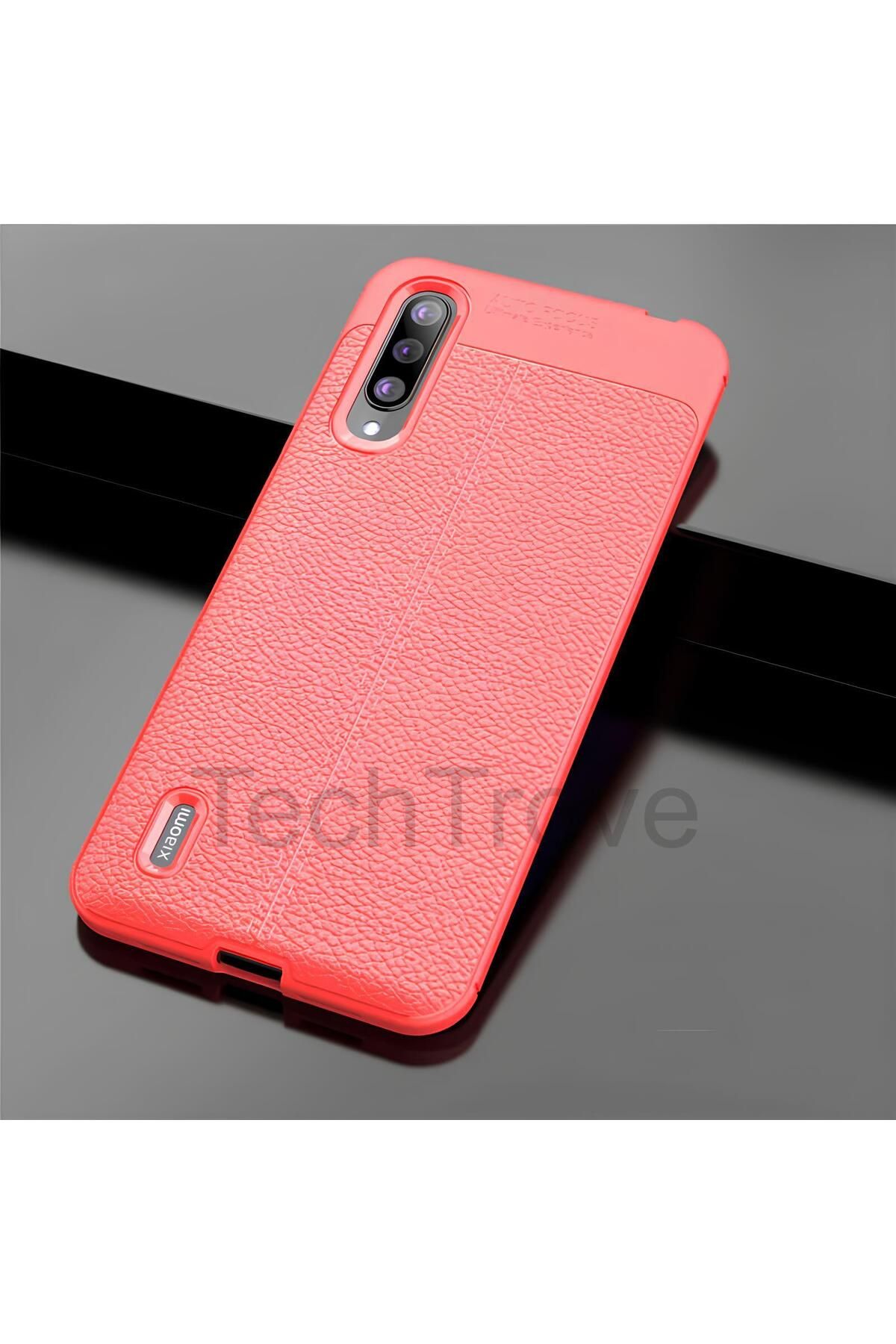 TechTrove Xiaomi Mi 9 Lite Kılıf Deri Extra Korumalı Slikon Kapak