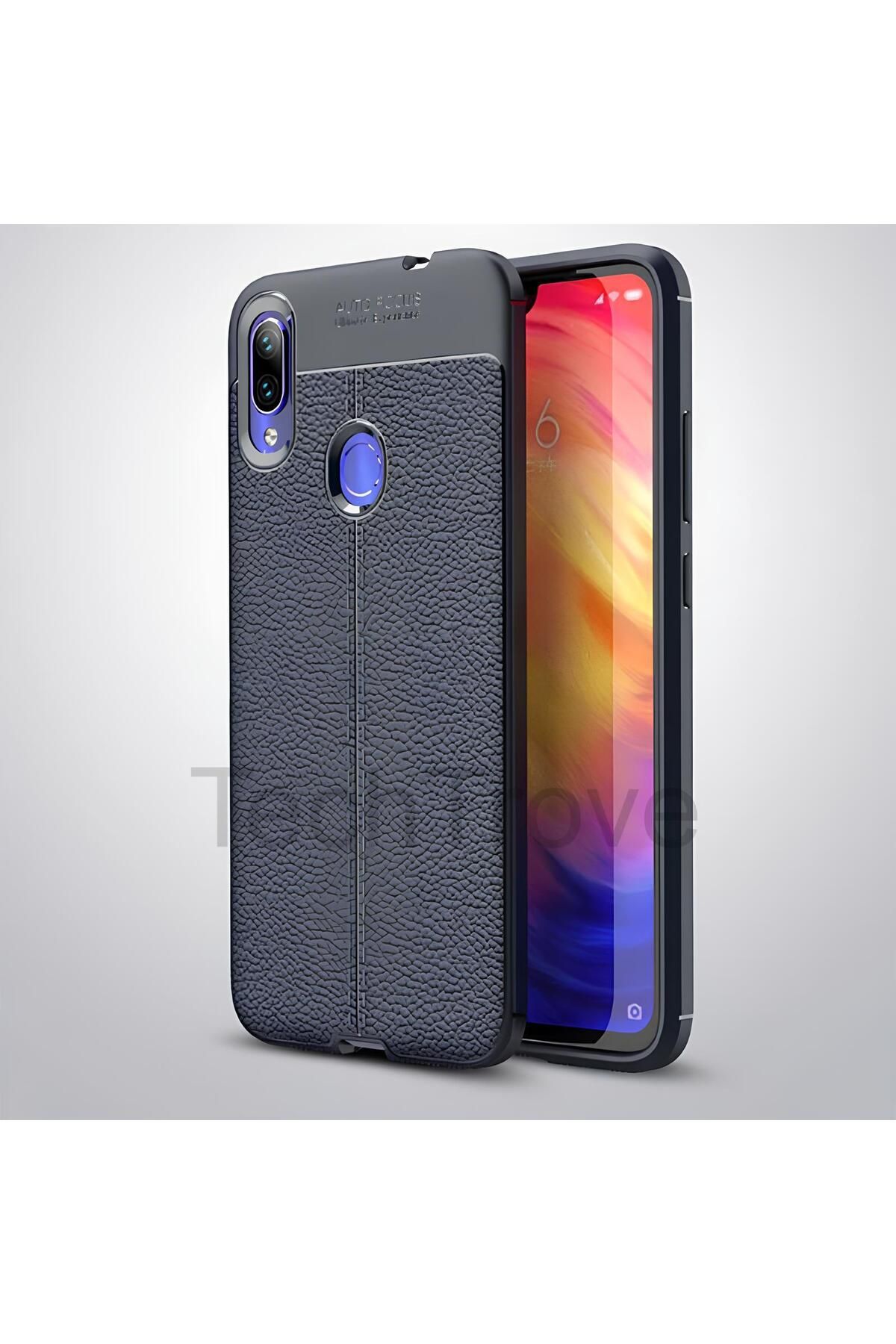 TechTrove Xiaomi Redmi Note 7 Kılıf Deri Extra Korumalı Slikon Kapak