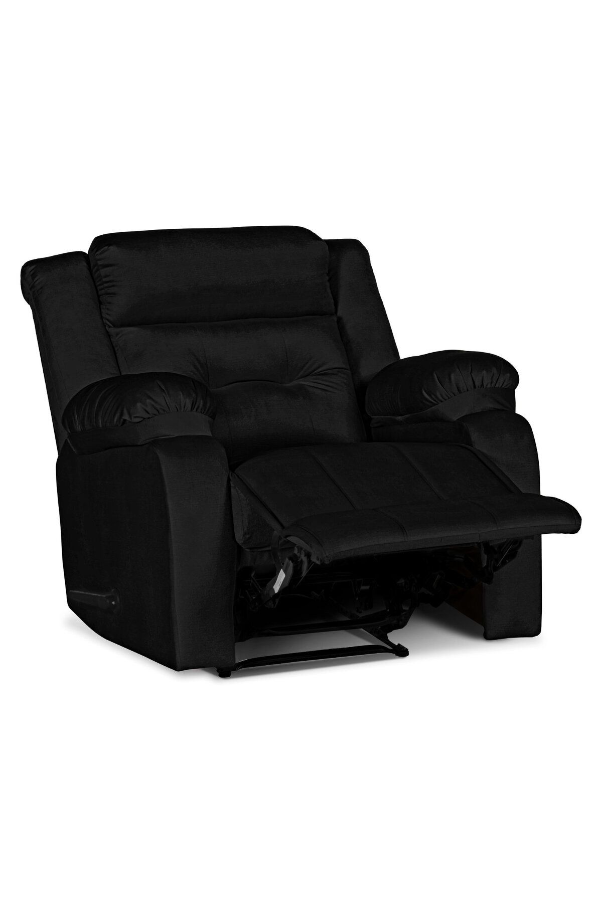 Lazy Vibes-MNZ3 | Velvet Rocking & Rotating Recliner Chair - Black Lazy Vibes 5