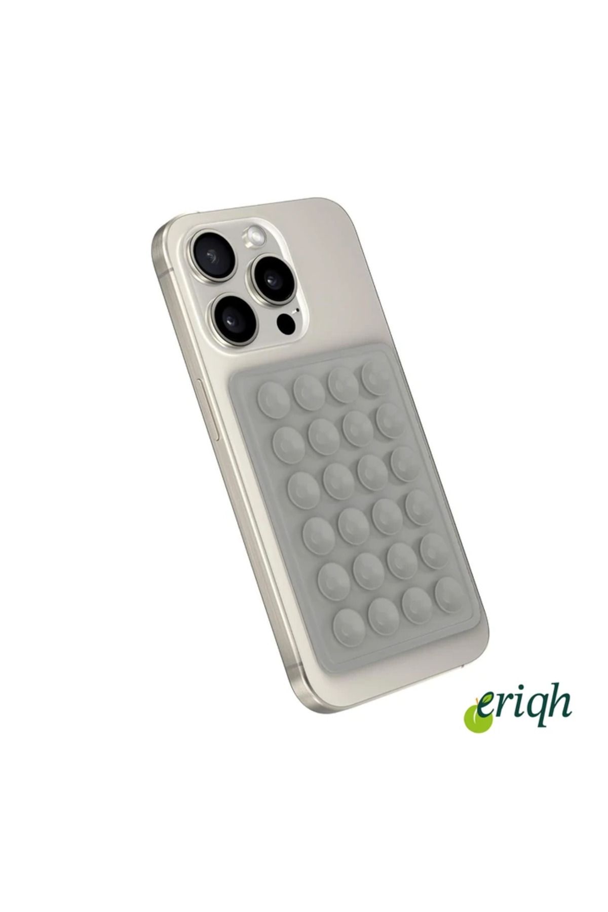 eriqh Telefonunuz İçin Pratik ve Güçlü Tutunma Silikon Vantuz Gri