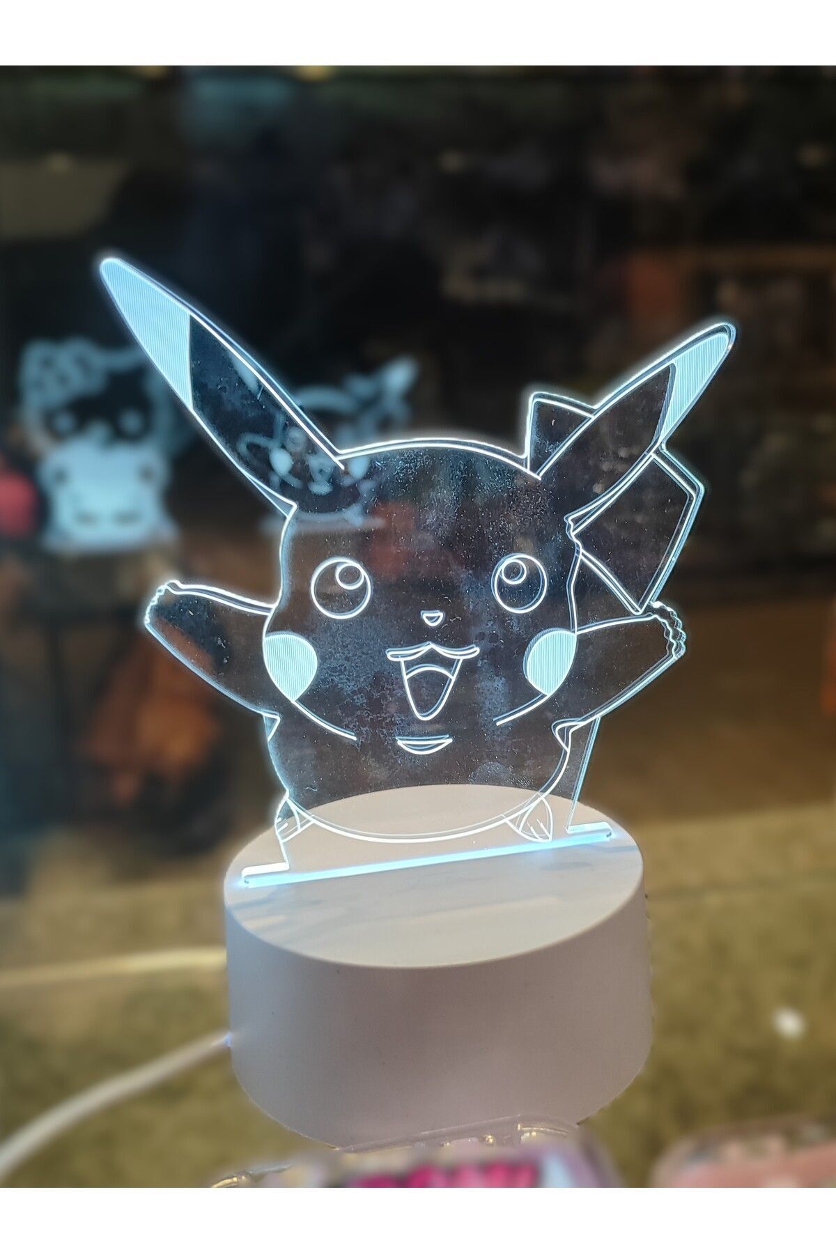 bundle island Pikachu figürlü pileksi usb kablolu gece lambası