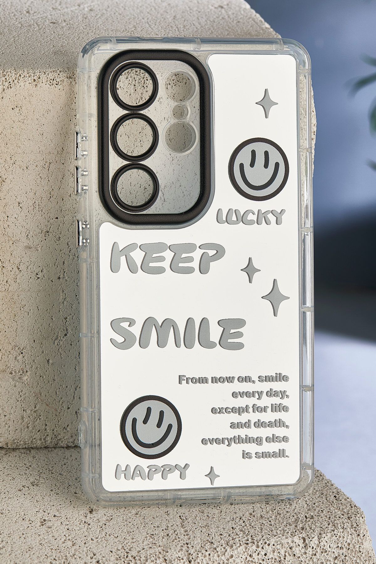 JACK AKSESUAR Samsung S24 ULTRA Uyumlu Kamera Korumalı Aynalı Kenarları Silikon Telefon Kılıfı
