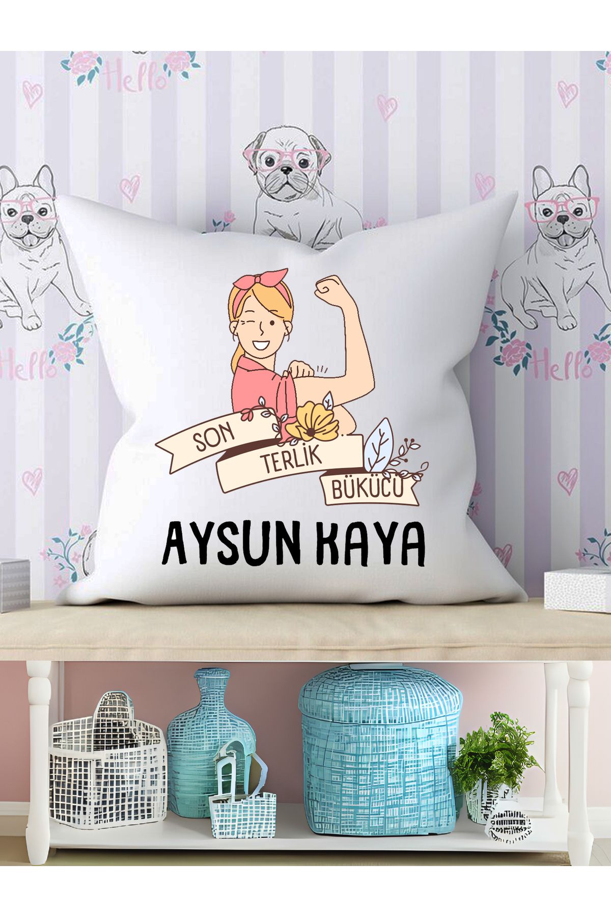 Home Anneler Günü Özel Ki̇şi̇ye Özel Tasarimli Elyafli Saten Yastik