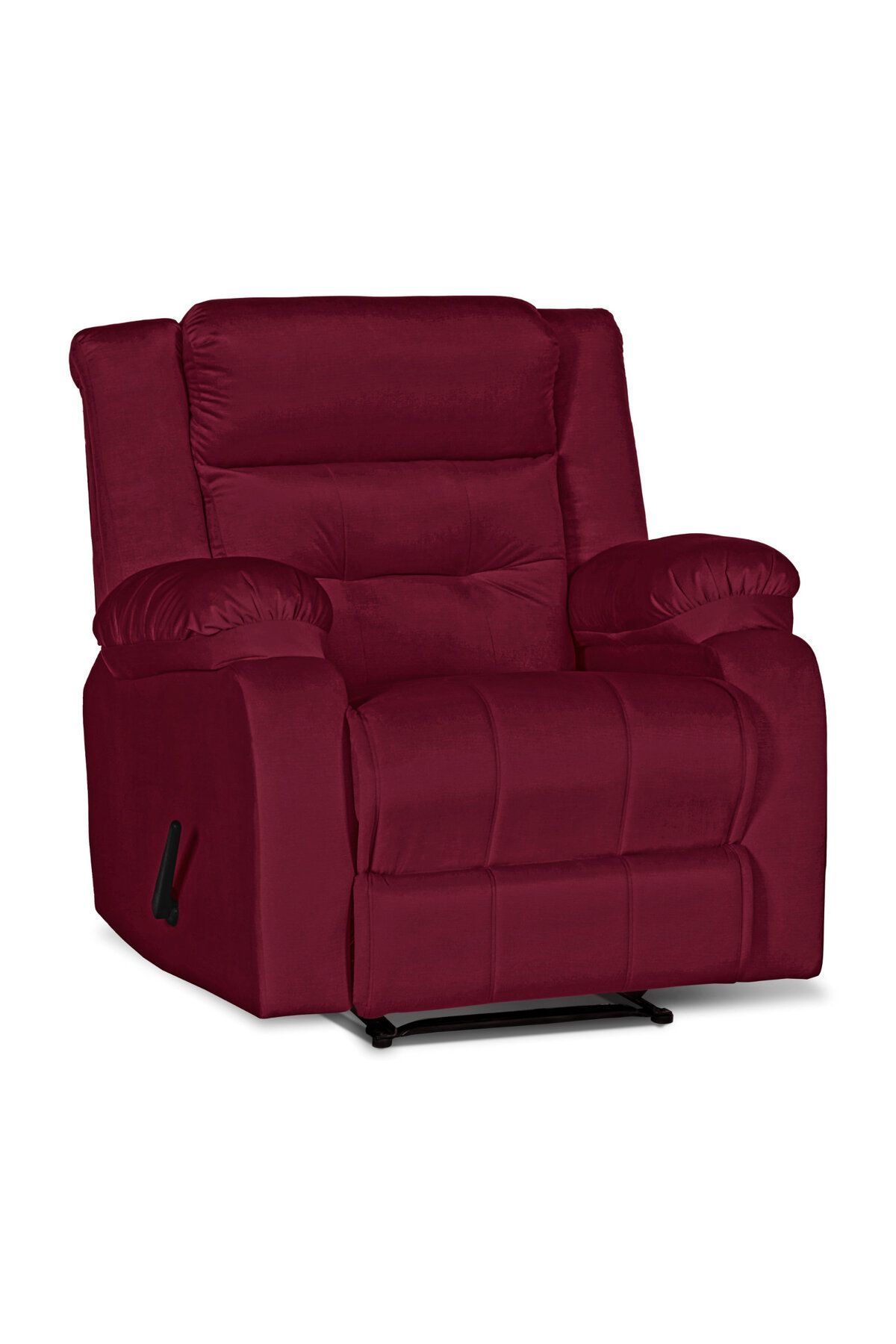 Lazy Vibes-MNZ3 | Velvet Rocking & Rotating Recliner Chair - Burgundy Lazy Vibes 4