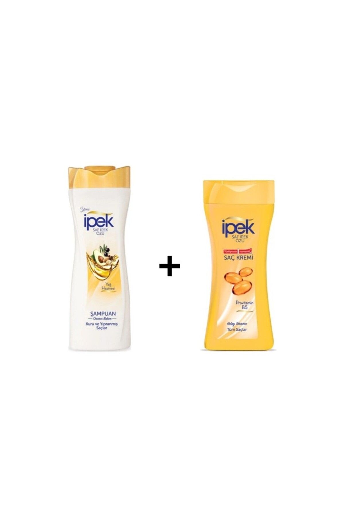 İpek İpek Yağ Hazinesi Şampuan 480 Ml + İpek Saç Kremi 480 Ml--2'Li Set