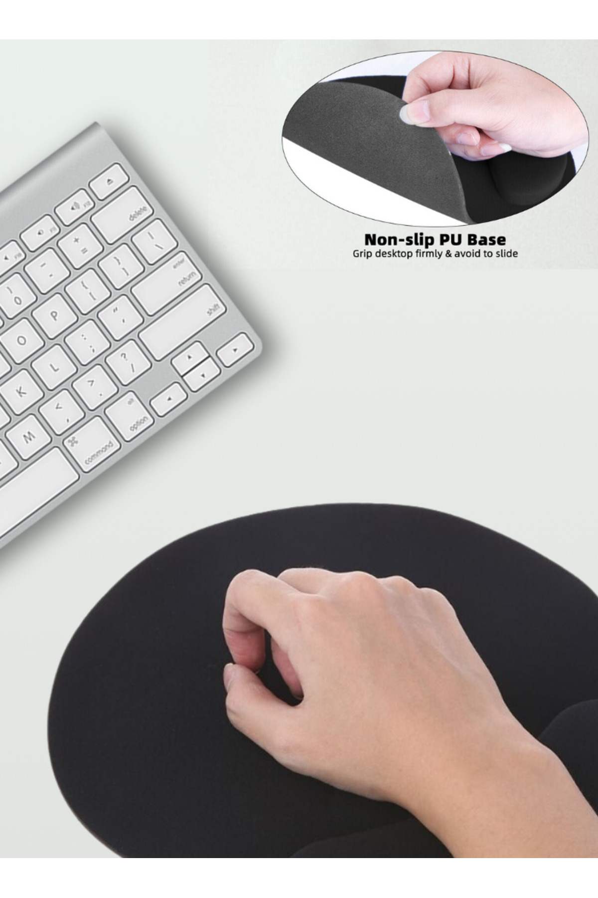 Edots-Silicone Mousepad with Gel Wrist Support | Anti-Slip, Comfort and Productivity 3