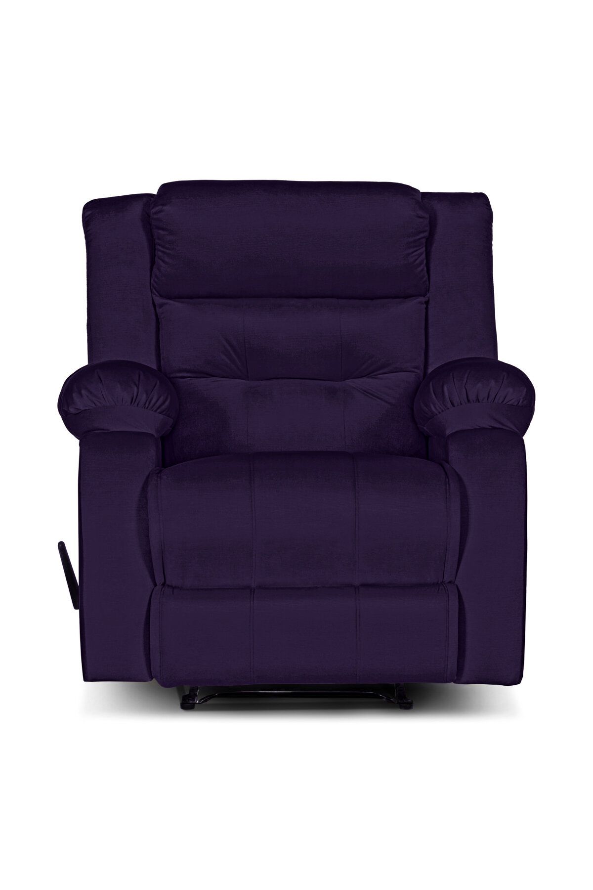 Lazy Vibes-MNZ3 | Velvet Rocking & Rotating Recliner Chair - Dark Purple Lazy Vibes 4