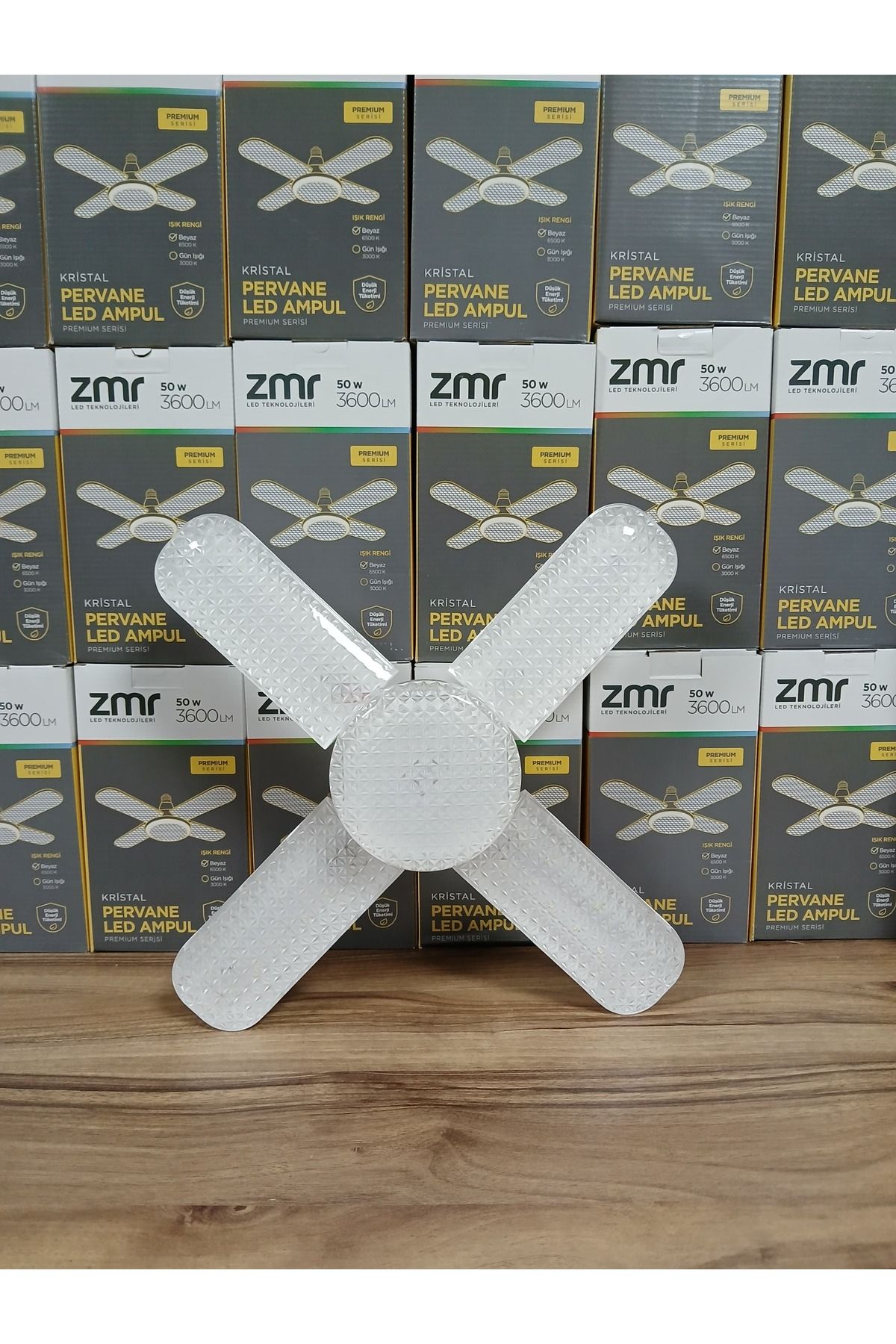 ZMR 50 WATT KRİSTAL PERVANE LED AMPUL (BEYAZ IŞIK)