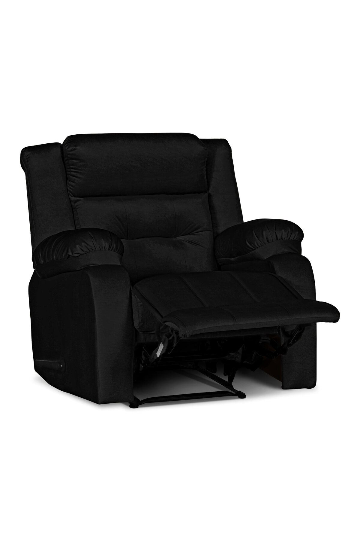 Lazy Vibes-MNZ3 | Velvet Rocking & Rotating Recliner Chair - Black Lazy Vibes 2