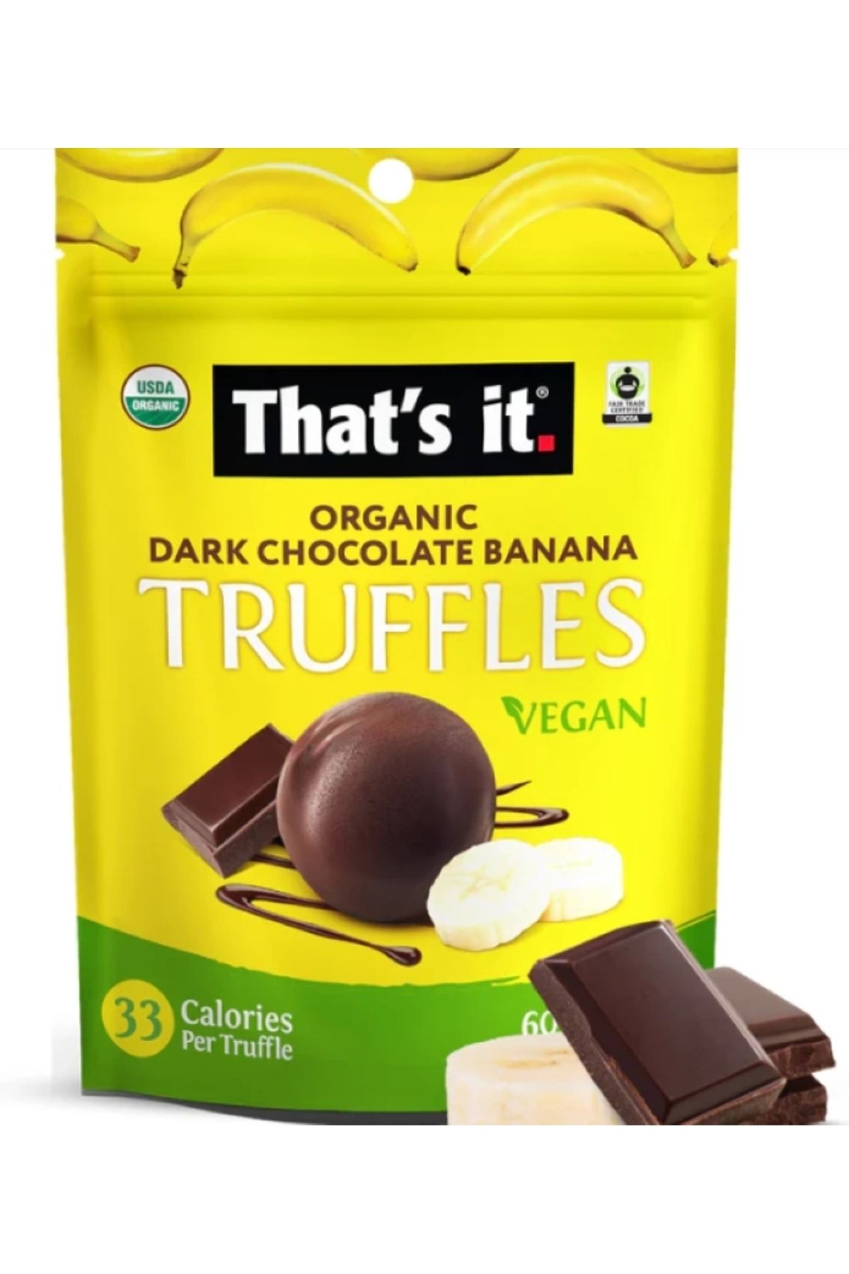That's It That's İt Truffles Dark Chocolate Banana Organıc Vegan 100 gr
