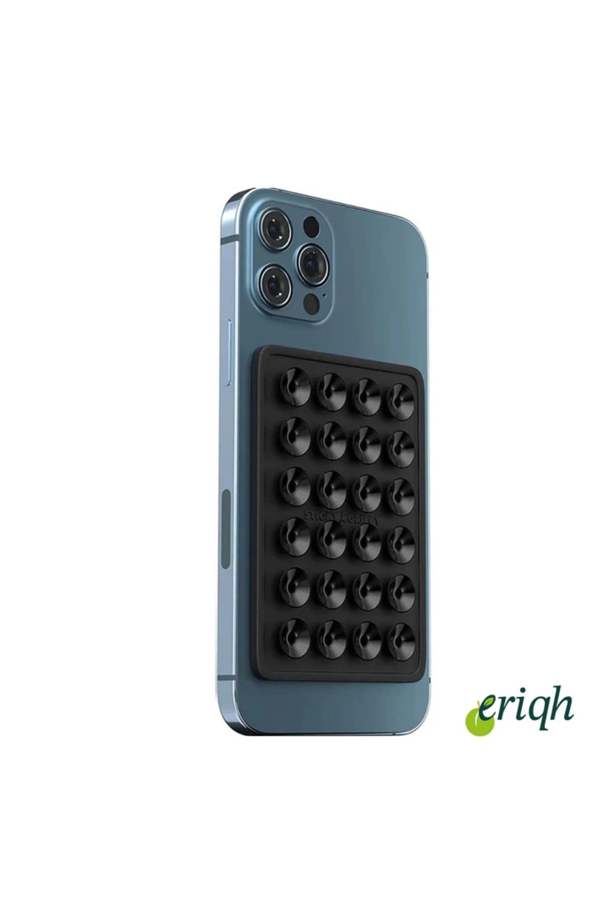 eriqh Telefonunuz İçin Pratik ve Güçlü Tutunma Silikon Vantuz Siyah