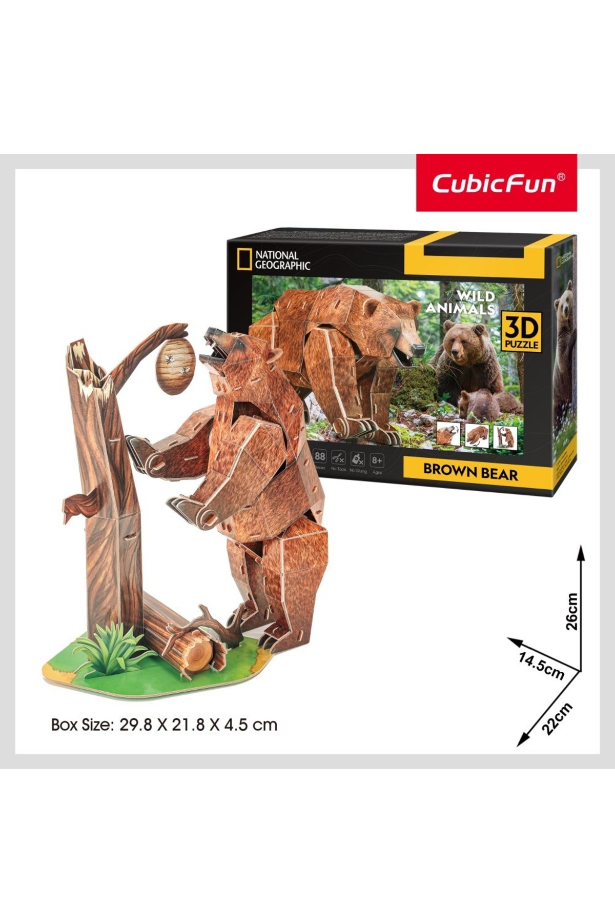 Cubic Fun-- 3D Puzzle Brown Bear 88 Pieces 4