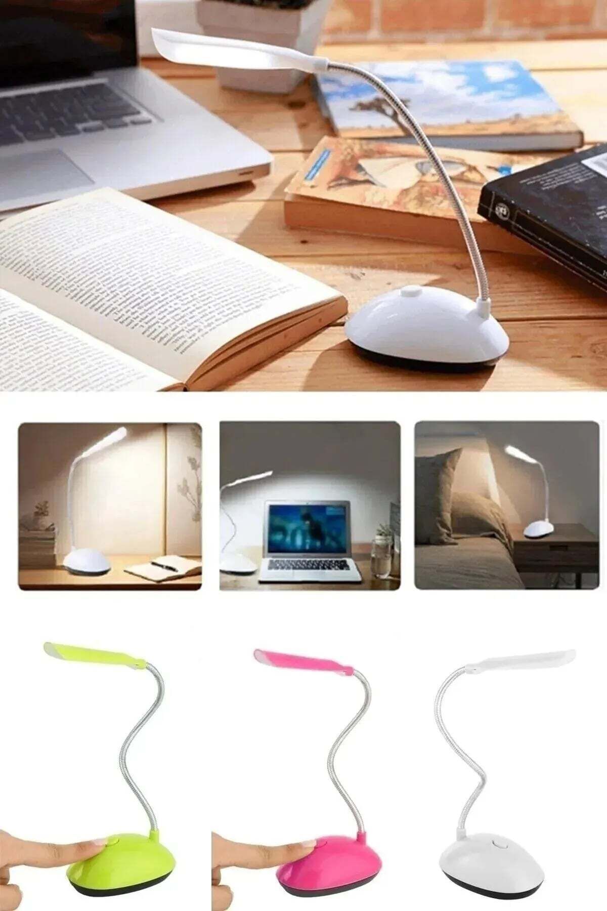 MURAHZE Masa Lambası Spiral Led Kitap Okuma Işığı Pilli Model Led Lamba