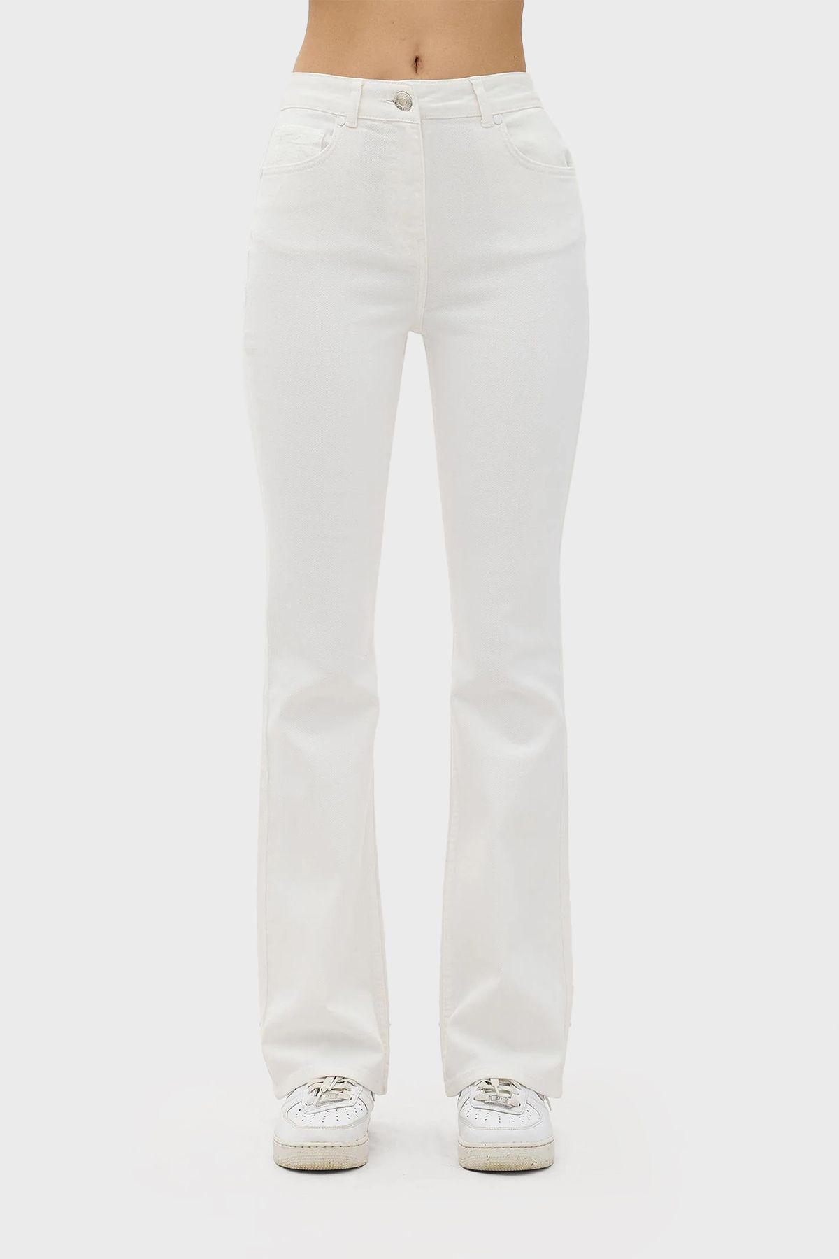 LES BENJAMINS Pamuklu Yüksek Bel Flare Jeans KOT PANTOLON LB24SSKISFUPT