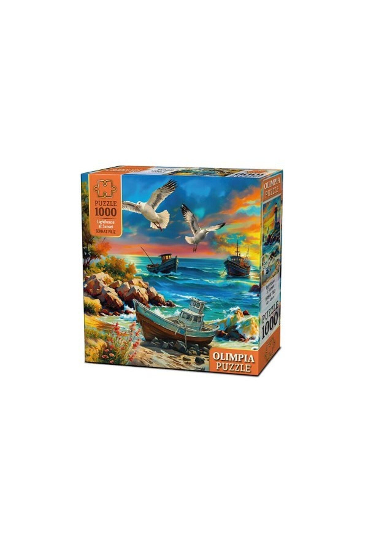 Afark Olimpia Puzzle 1000 Parça Lighthouse At Sunset