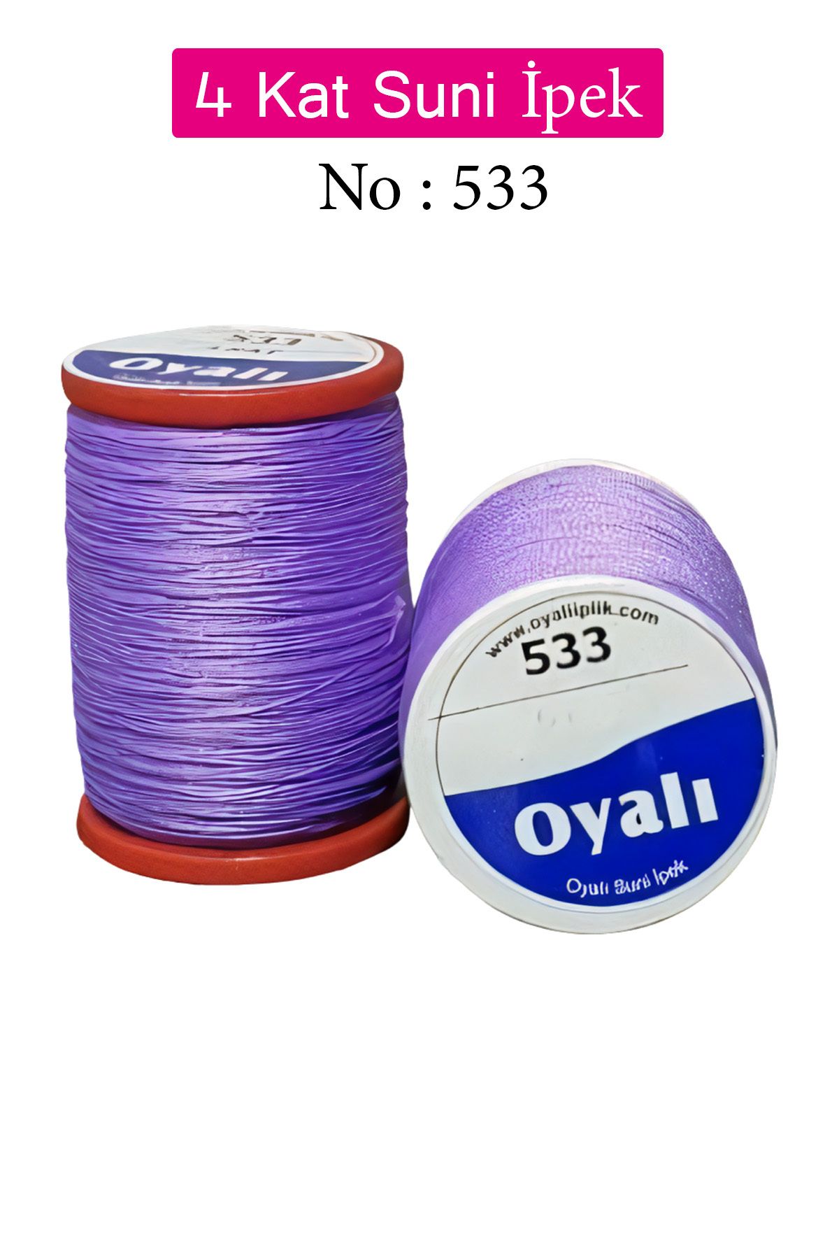 Royaleks Oyalı 4 Kat Suni İpek İplik İğne Oyası Boncuk İpi Tığ Oyası No:533