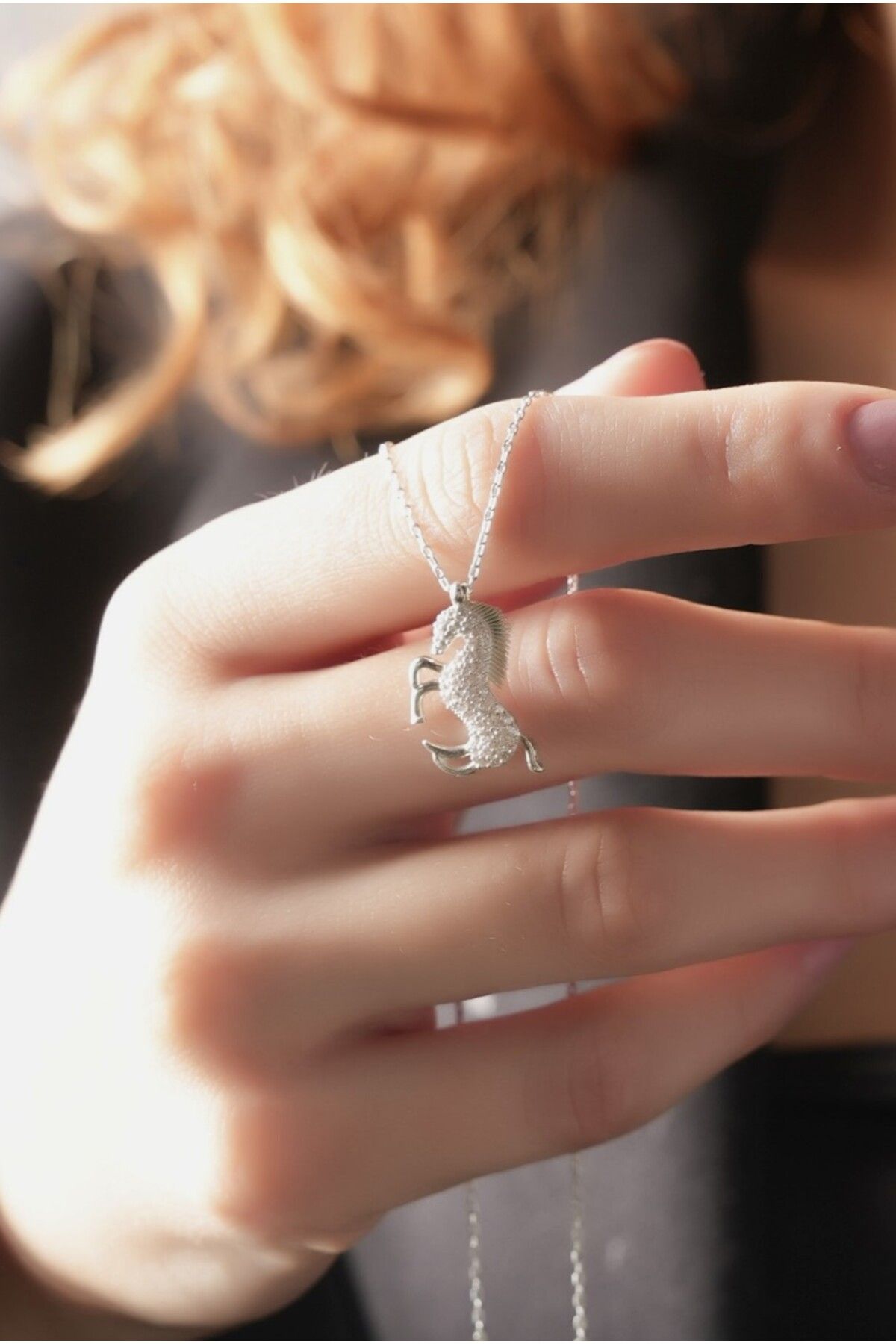 LİNOVE JEWELLERY Gümüş At Kolye, 925 Ayar Gümüş Kolye, Beygir Kolye, Gümüş Unicorn Kolye, Atlı Kolye, Horse Necklace