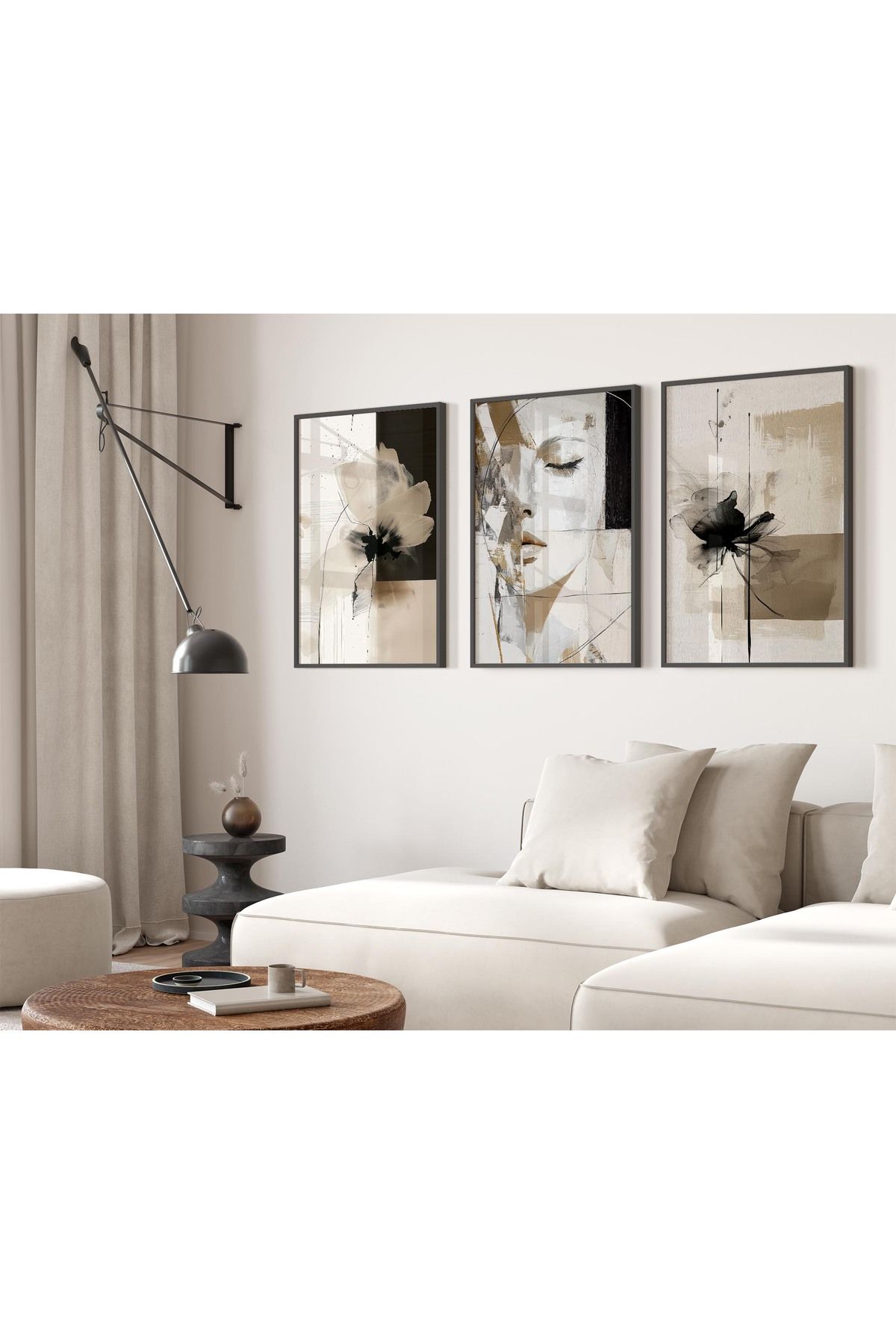 TekTablo Çerçeveli 3 Parça Tablo, Tablo Modelleri, Salon Tabloları