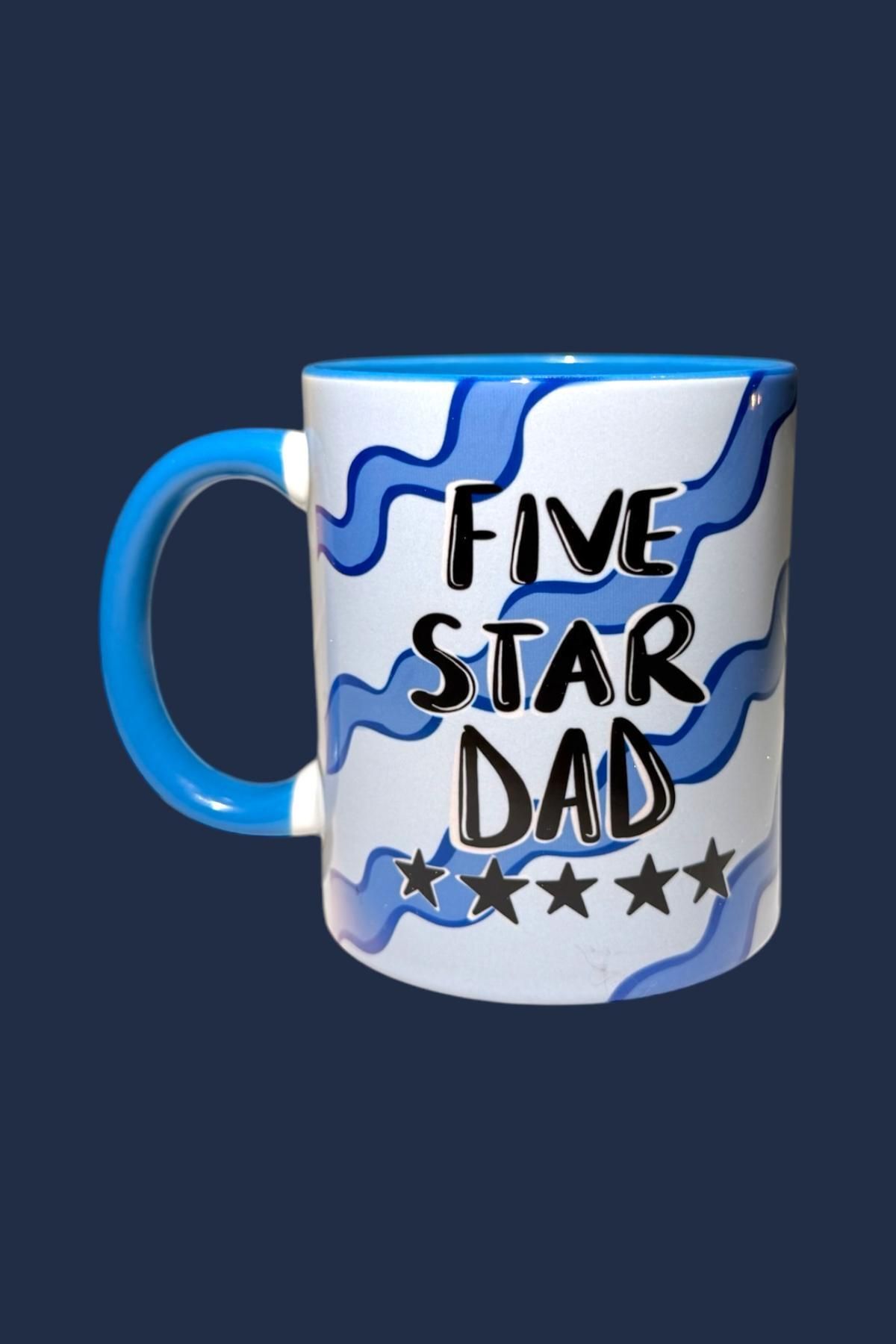 City Glow Five Star Dad - Babalar Günü - Hediyelik Kupa Bardak