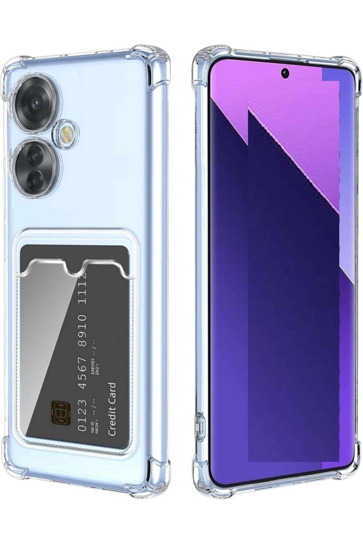 NANOSPACE Oppo Reno 11F ile Uyumlu Anti shock kartlık kılıf