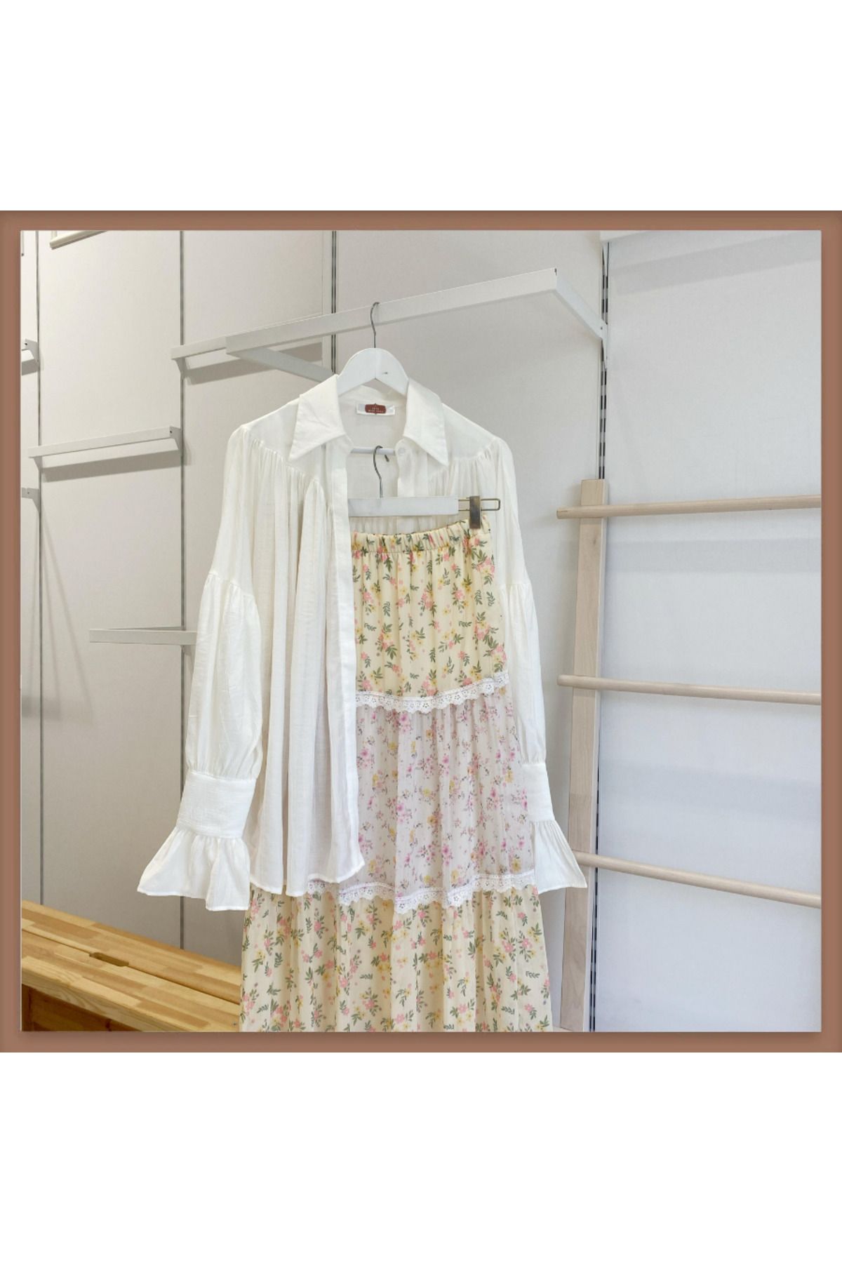 Faya Boutique Bahar Çiçekli Şifon Etek