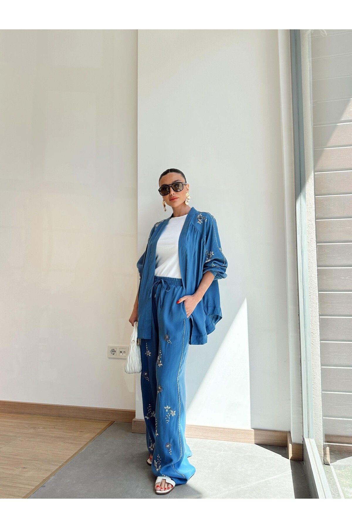 Orfeo Negro Mavi Premium Kimono