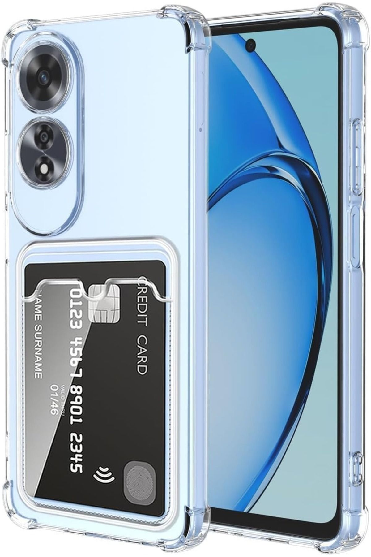 NANOSPACE Oppo A60 ile Uyumlu Anti shock kartlık kılıf