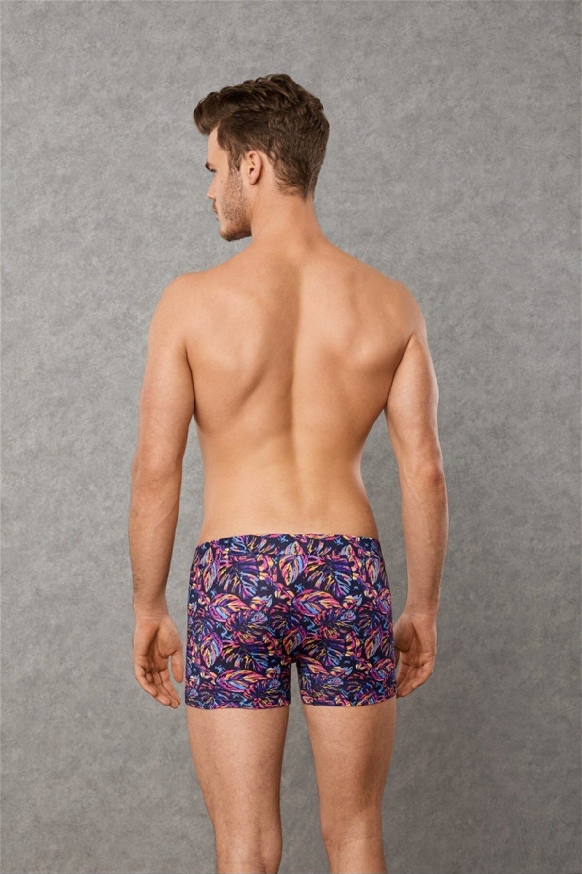 YNSGLOBAL Doreanse Zehirli Sarmaşık Desenli Erkek Boxer 1861