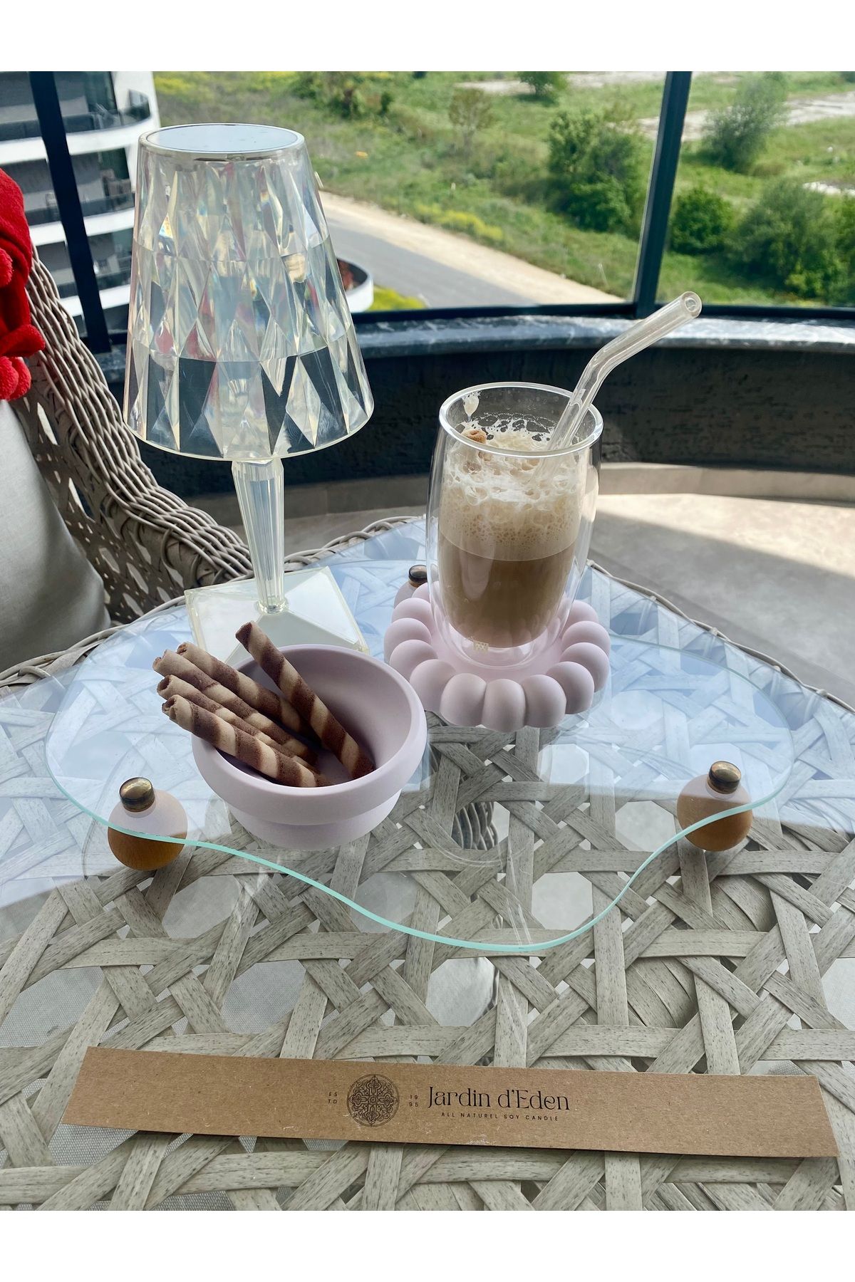 Tasarım 2’Li Bubble Dekor Set, Beton Pembe Bubble Bardak Altlığı, Pembe Çok Amaçlı Yuvarlak Sunum