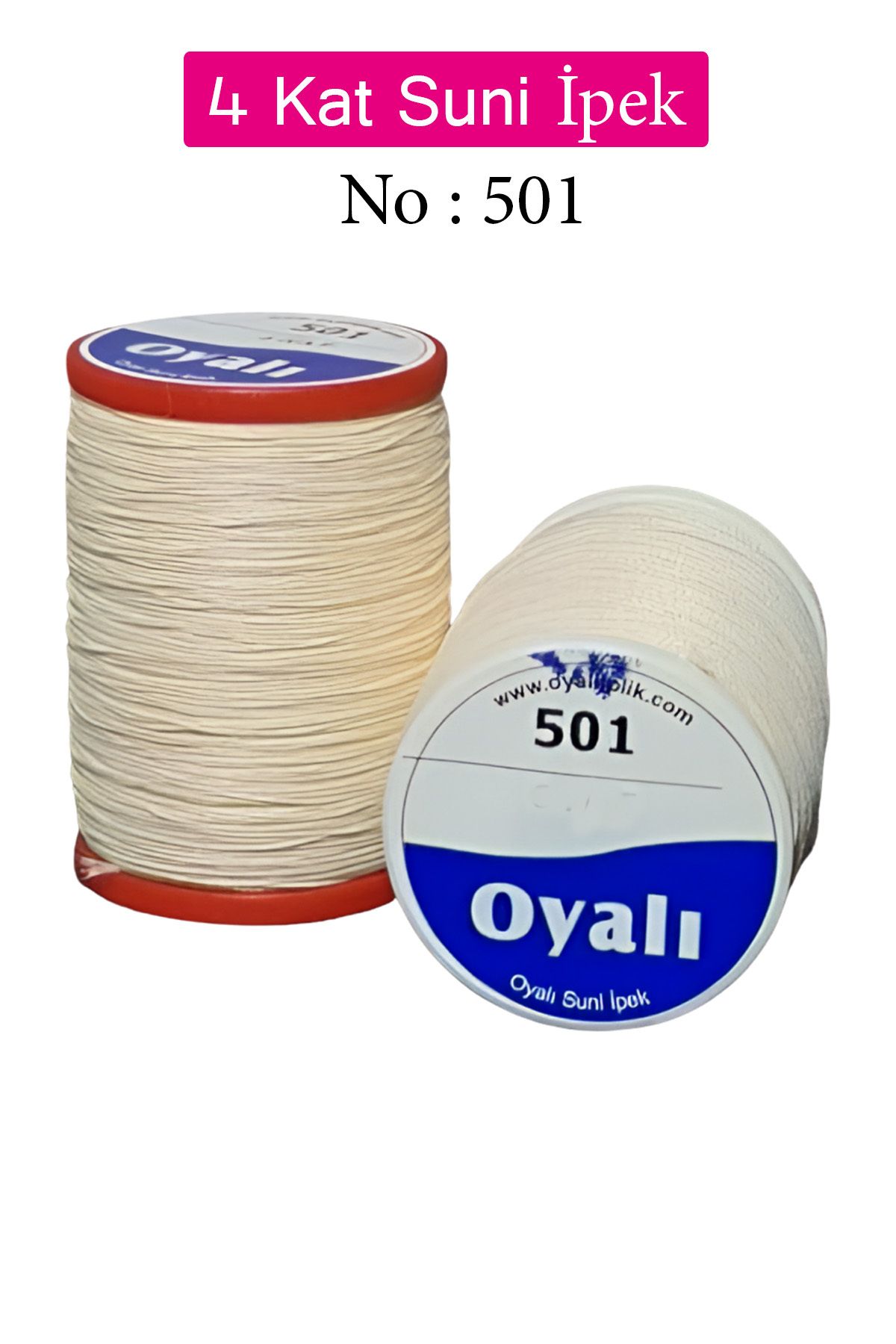 Royaleks Oyalı 4 Kat Suni İpek İplik İğne Oyası Boncuk İpi Tığ Oyası No:501