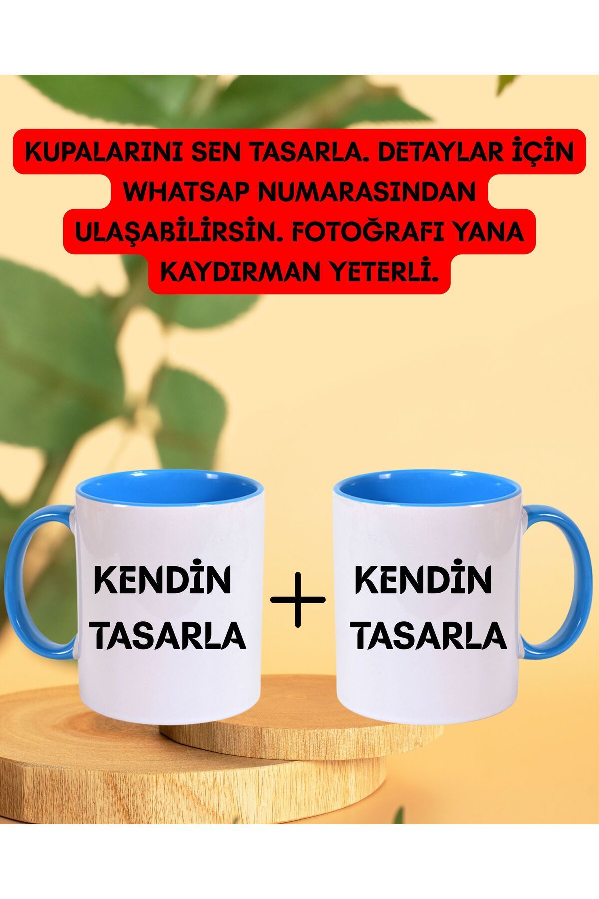 NOVA BASKI TASARIM KİŞİYE ÖZEL TASARIM İKİLİ PREMİUM RENKLİ KUPA (2ADET FİYATIDIR.)