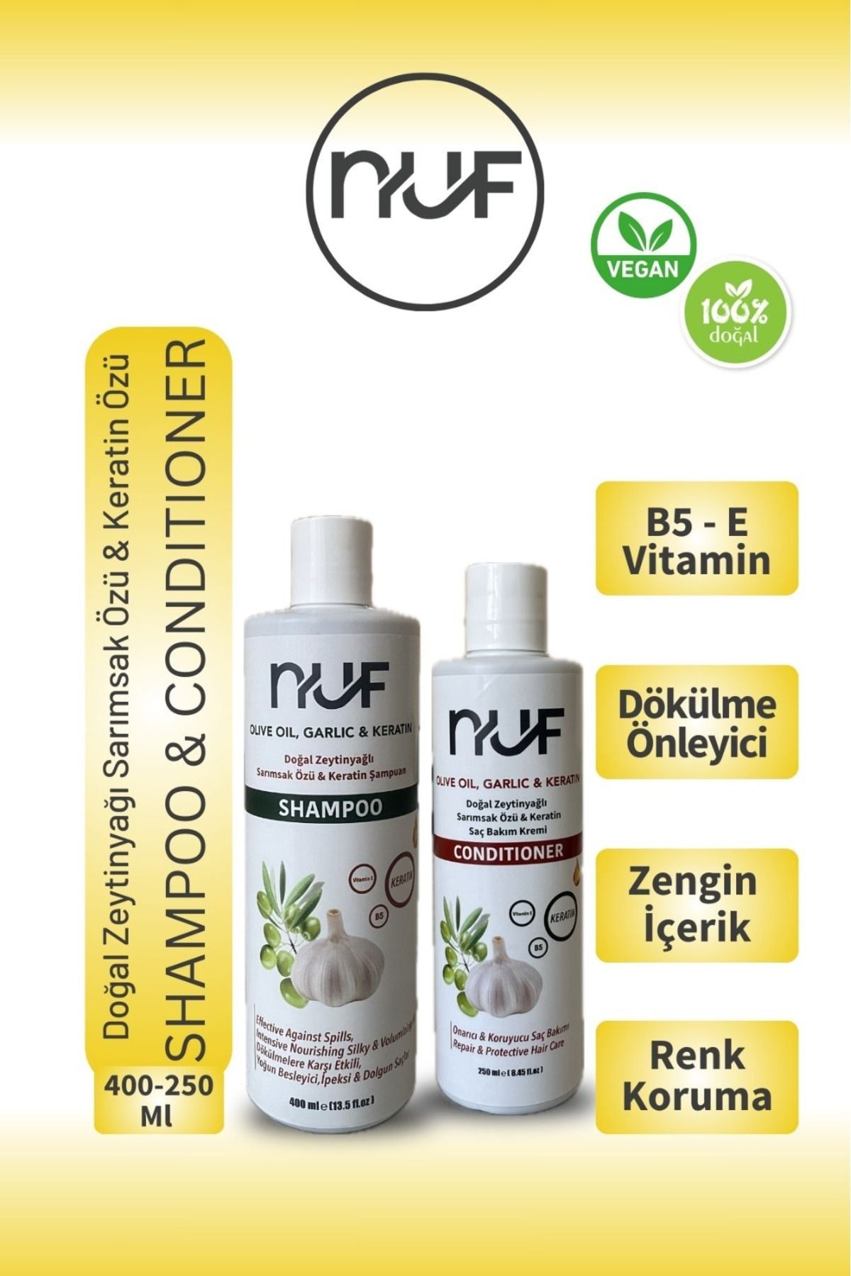 Nuf Kozmetik NUF ŞAMPUAN VE SAÇ KREMİ İKİLİ AVANTAJ PAKETİ