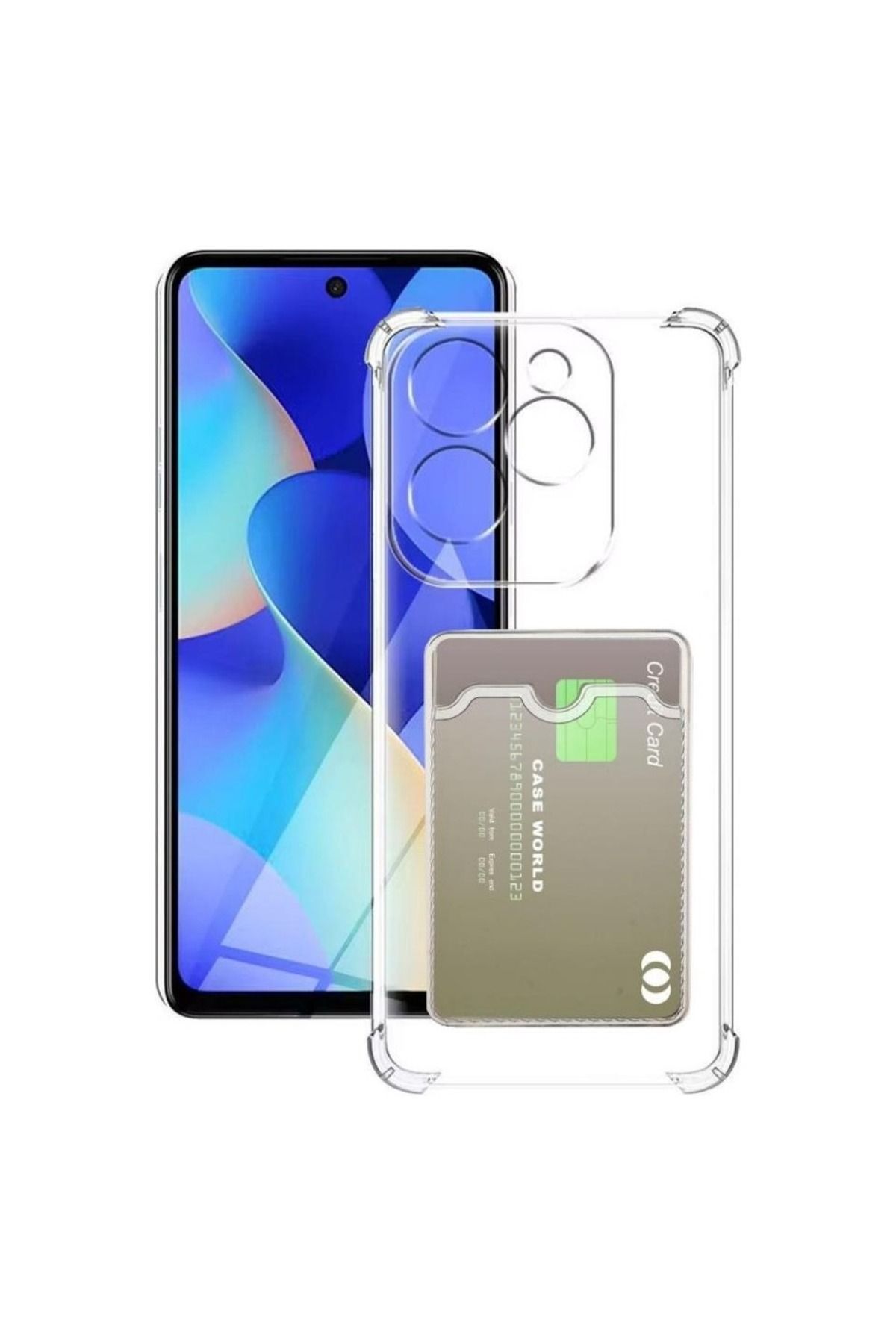 NANOSPACE Tecno Spark 20 Pro ile Uyumlu Anti shock kartlık kılıf