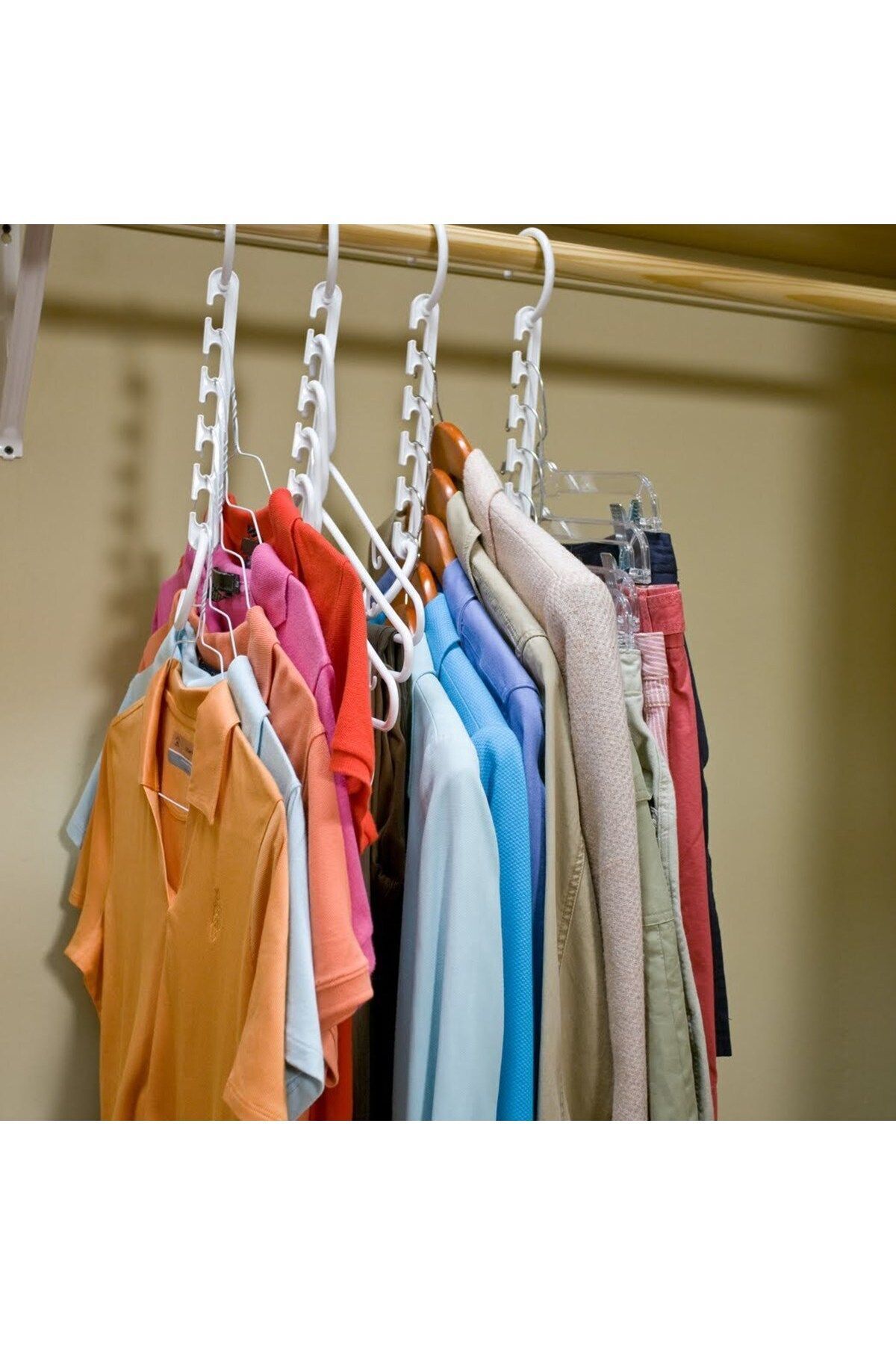 Shop58 Dolap İçi Elbise Düzenleyici Askı Sihirbazı Organizer Aparat (4172)