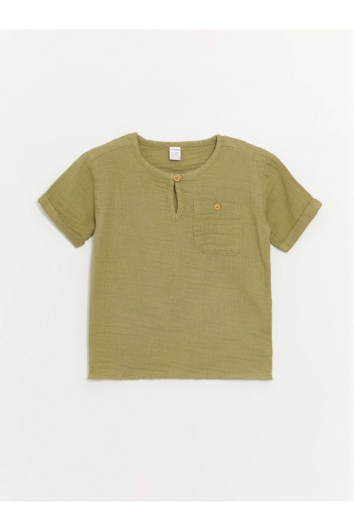LC Waikiki-Lcw Kids Green Crew Neck Short Sleeve Baby Boy T-Shirt and Pants 2-Piece Set 5