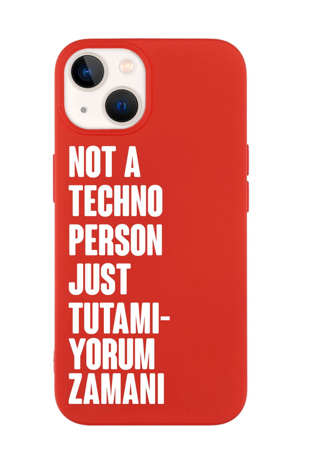 mooodcase iPhone 15 Uyumlu Not Techno Person Just Tutamıyorum Zamanı Desenli Telefon Kılıfı