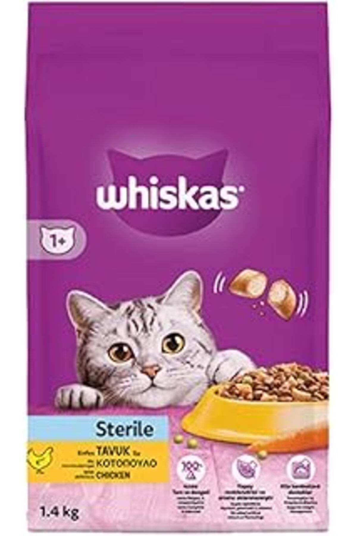 karadağsb Whiskas Tavuklu Kısırlaştırılmış Kedi Maması 1.4 Kg