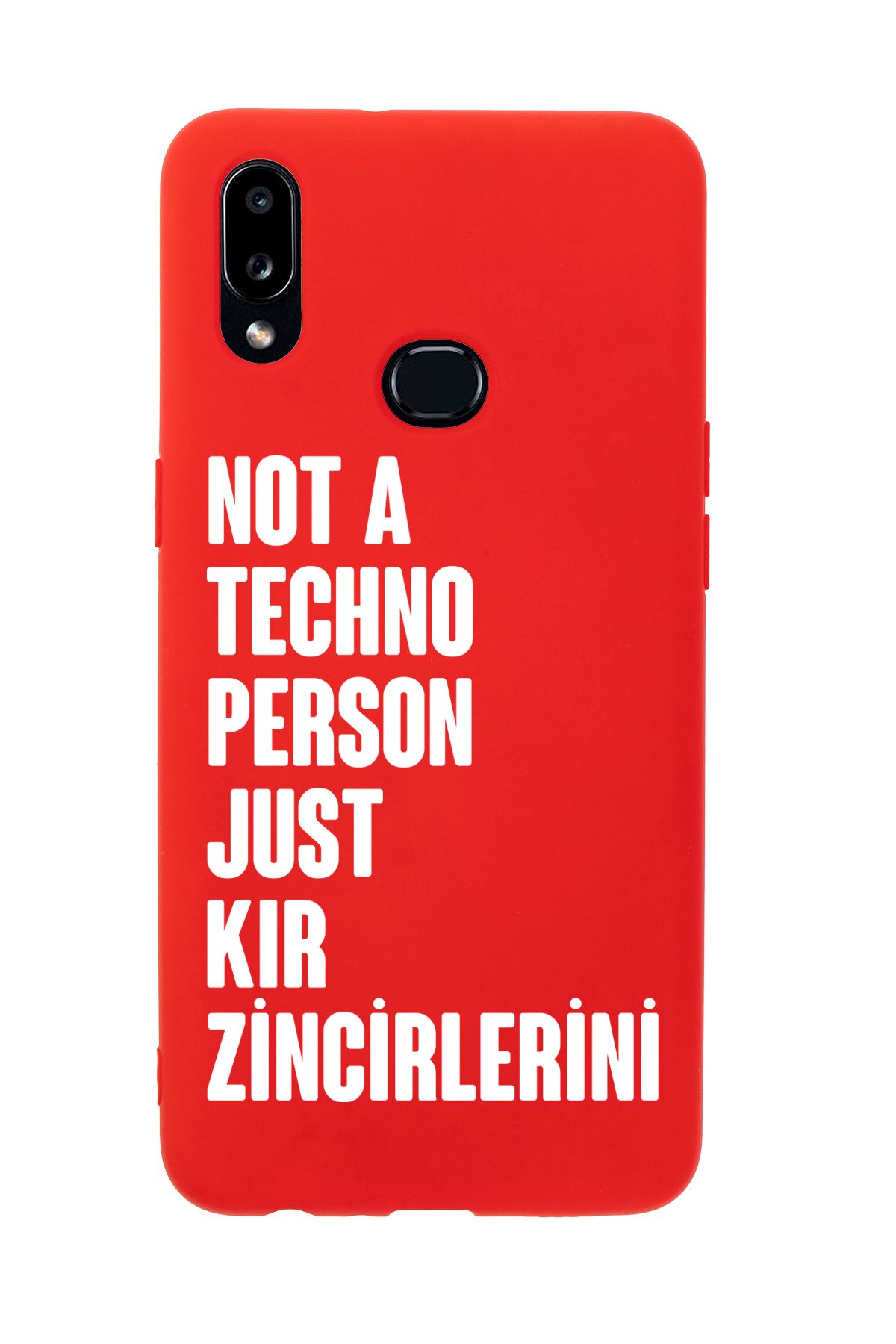 mooodcase Samsung A10s Uyumlu Not Techno Person Just Kır Zincirlerini Desenli Telefon Kılıfı