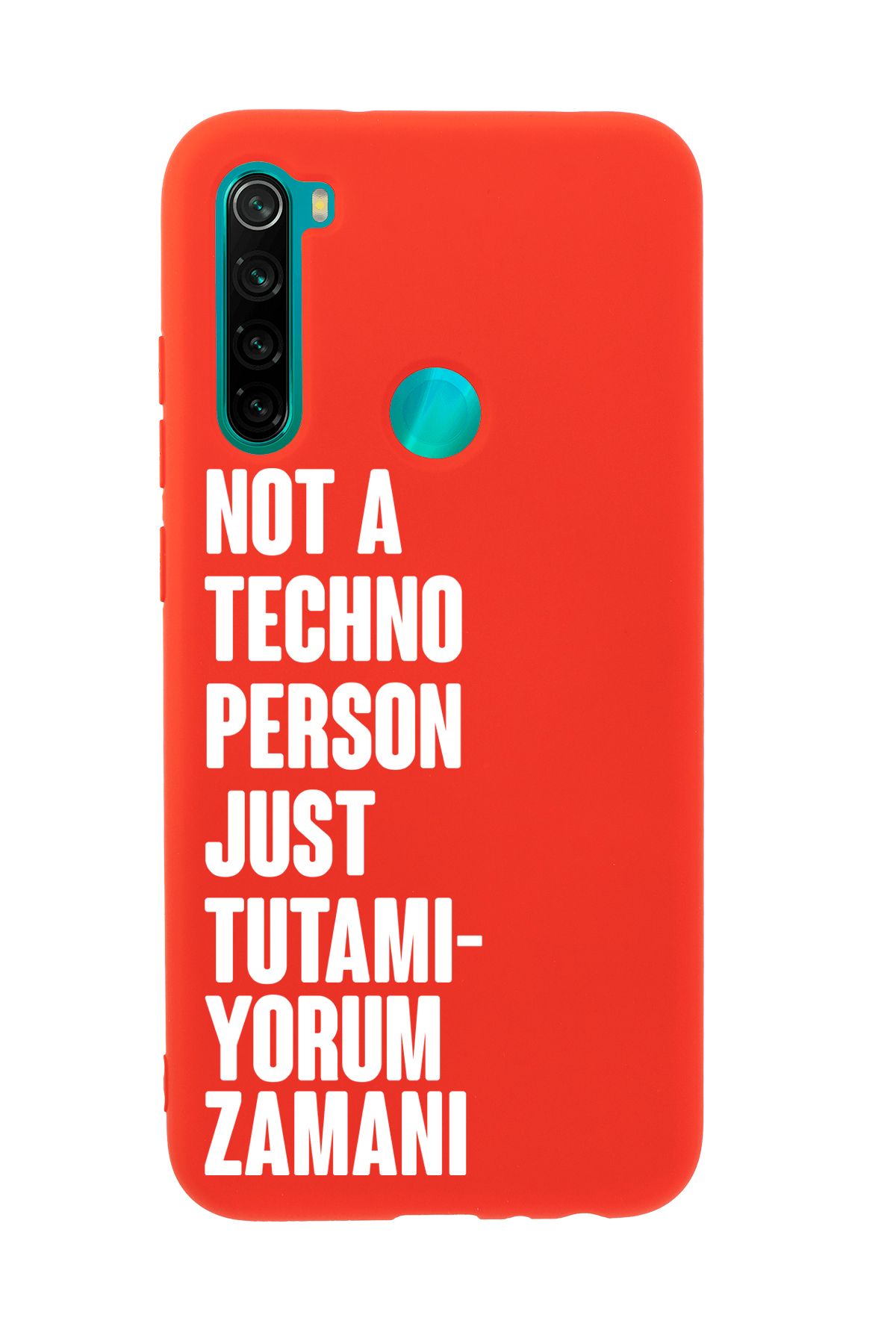 mooodcase Redmi Note 8 Uyumlu Not Techno Person Just Tutamıyorum Zamanı Desenli Telefon Kılıfı